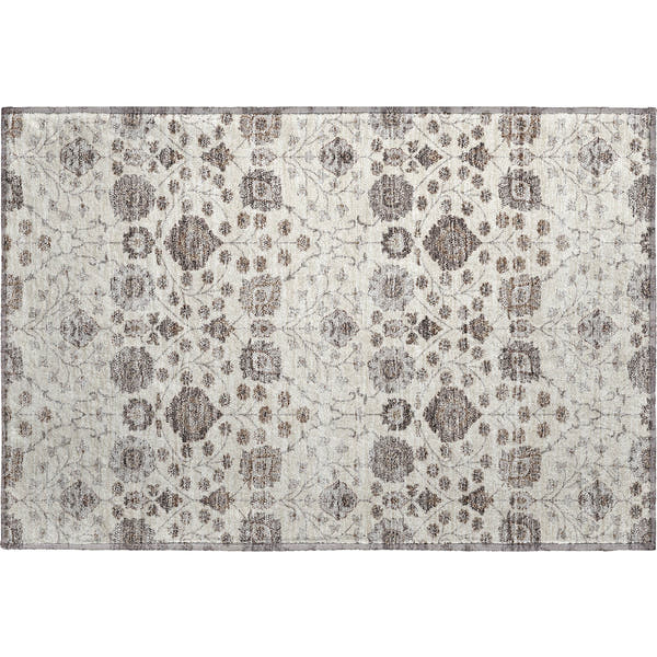 Zanzibar Machine Washable Transitional Ivory Rug 1'8" x 2'6"