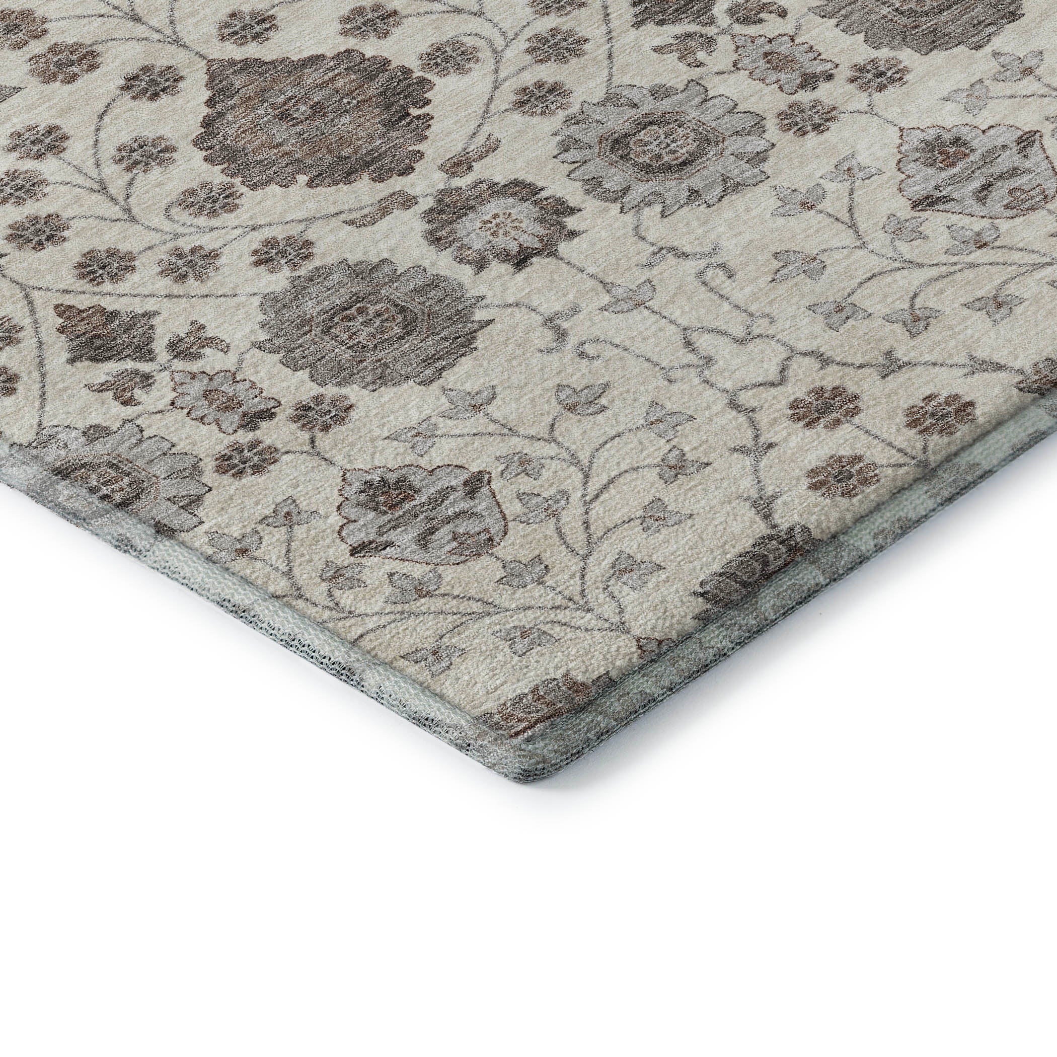 Zanzibar Machine Washable Transitional Ivory Rug 1'8" x 2'6" #shape_Rectangle