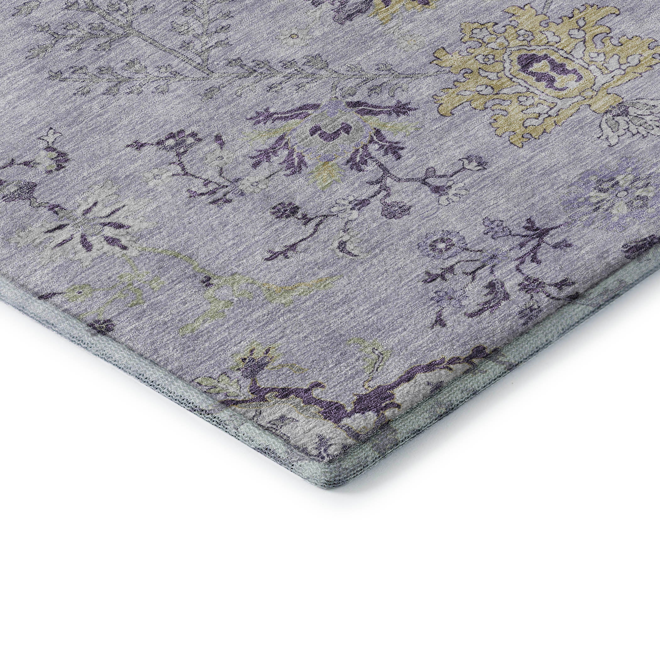 Queenstown Machine Washable Transitional Lavender Purple Rug 1'8" x 2'6" #shape_Rectangle