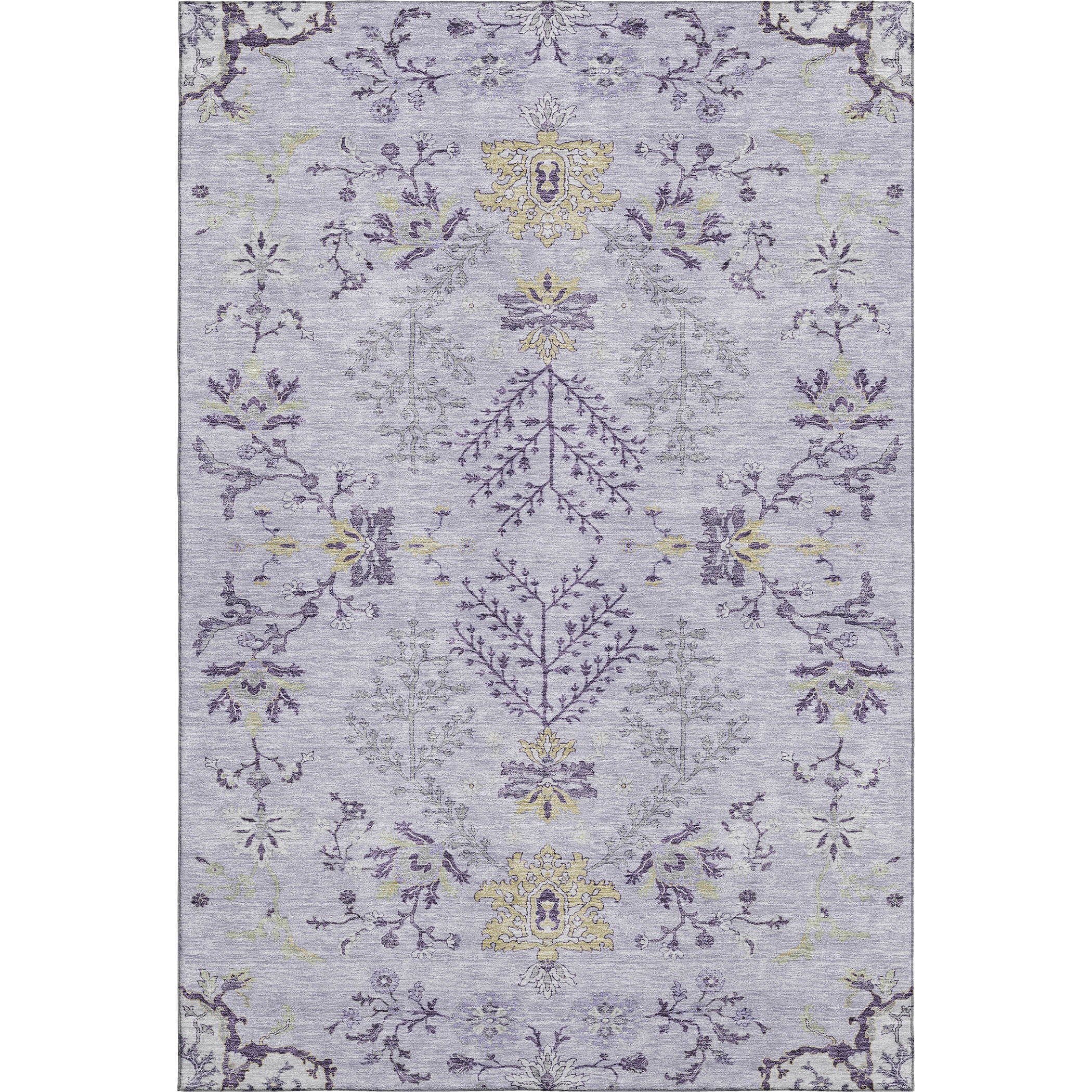 Queenstown Machine Washable Transitional Lavender Purple Rug 2'6" x 3'10" #shape_Rectangle