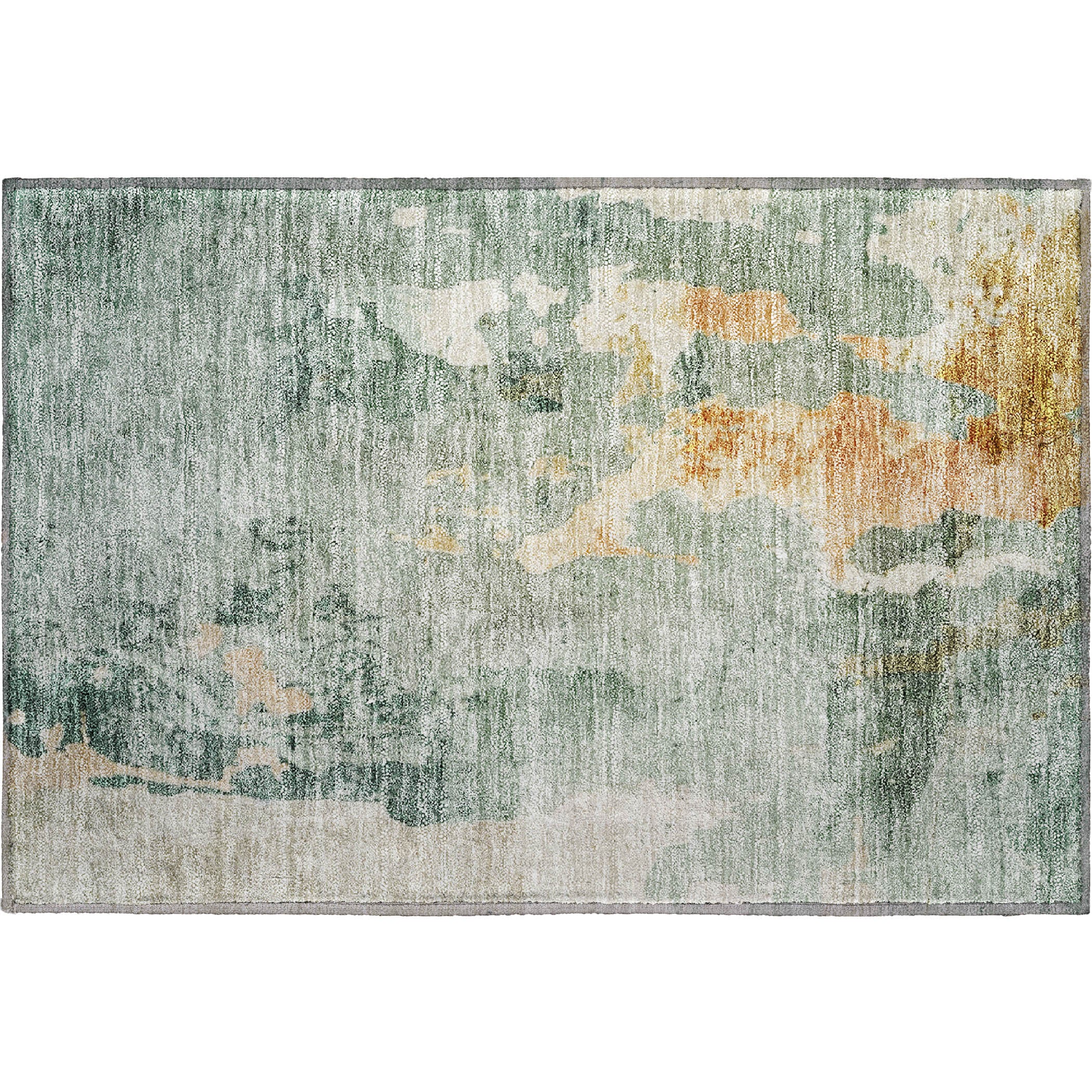 Sarajevo Machine Washable Transitional Seafoam Blue Rug 1'8" x 2'6" #shape_Rectangle