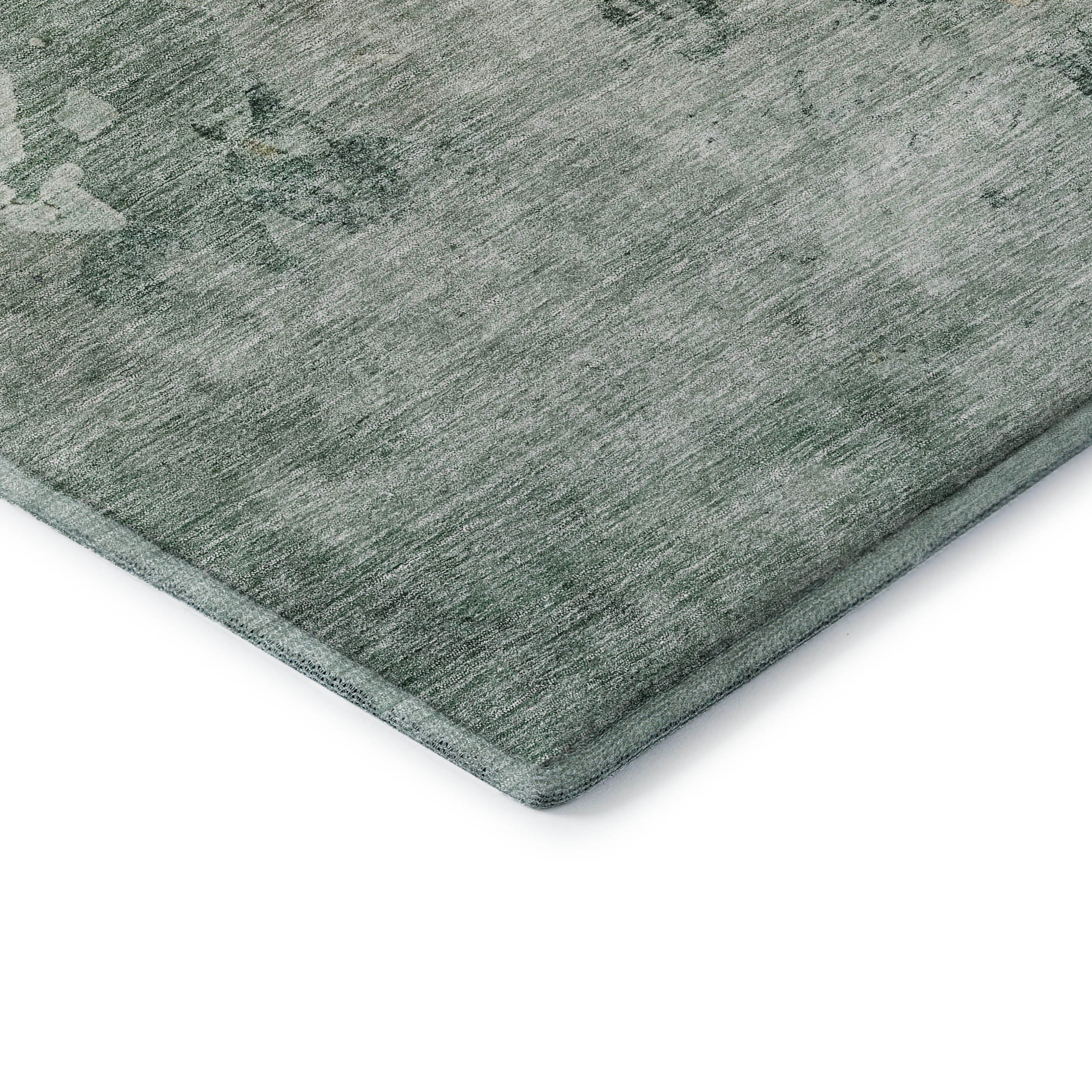 Sarajevo Machine Washable Transitional Seafoam Blue Rug 1'8" x 2'6" #shape_Rectangle
