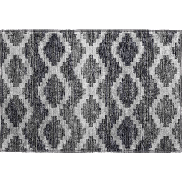 Queenstown Machine Washable Transitional Gray Rug 1'8" x 2'6"