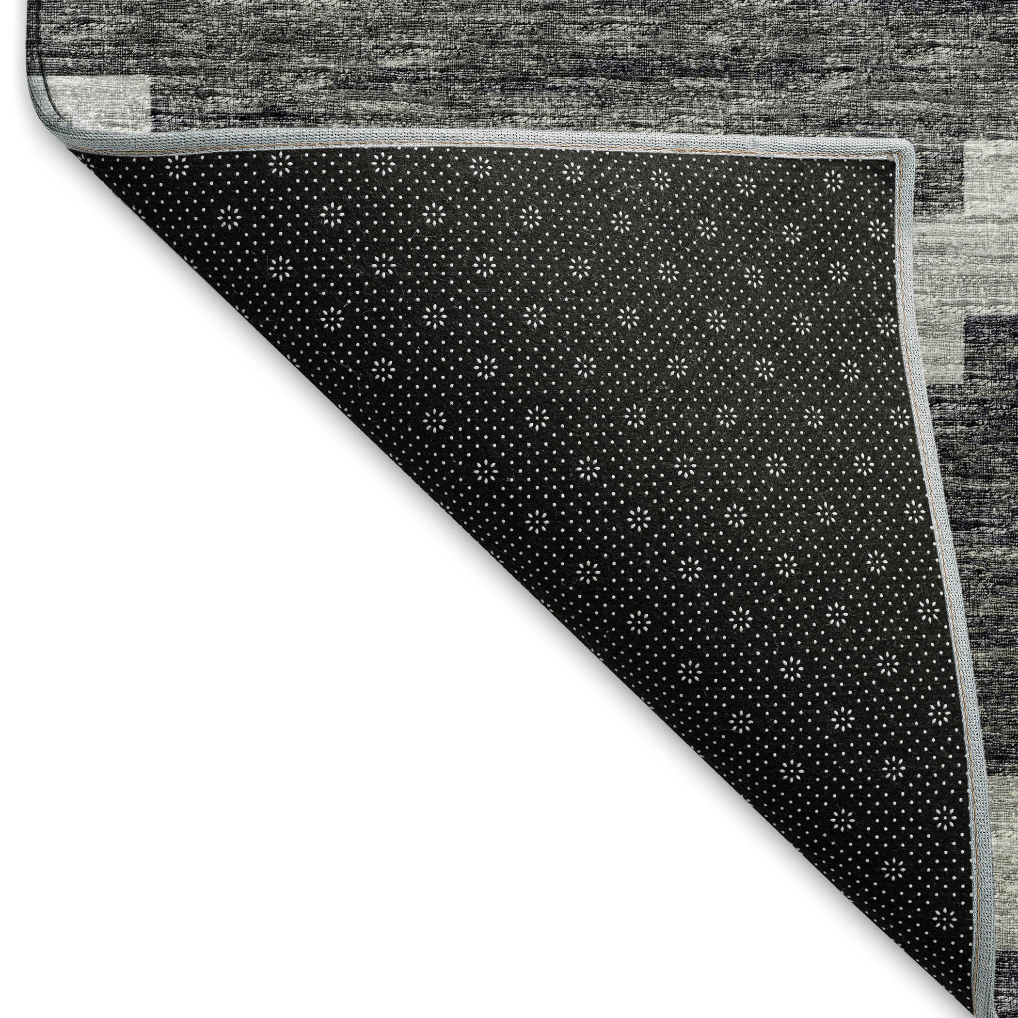 Queenstown Machine Washable Transitional Gray Rug 1'8" x 2'6" #shape_Rectangle
