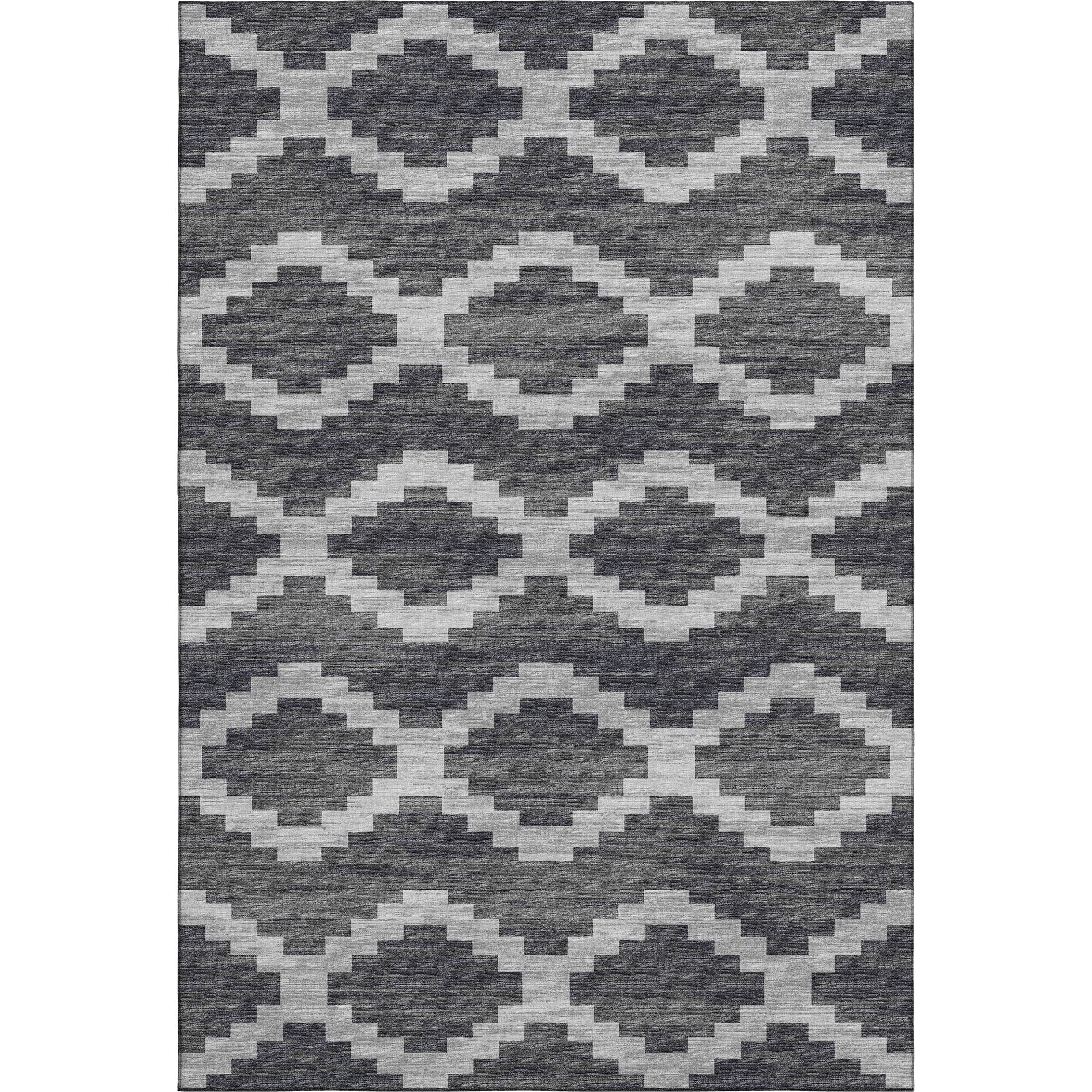 Queenstown Machine Washable Transitional Gray Rug 2'6" x 3'10" #shape_Rectangle