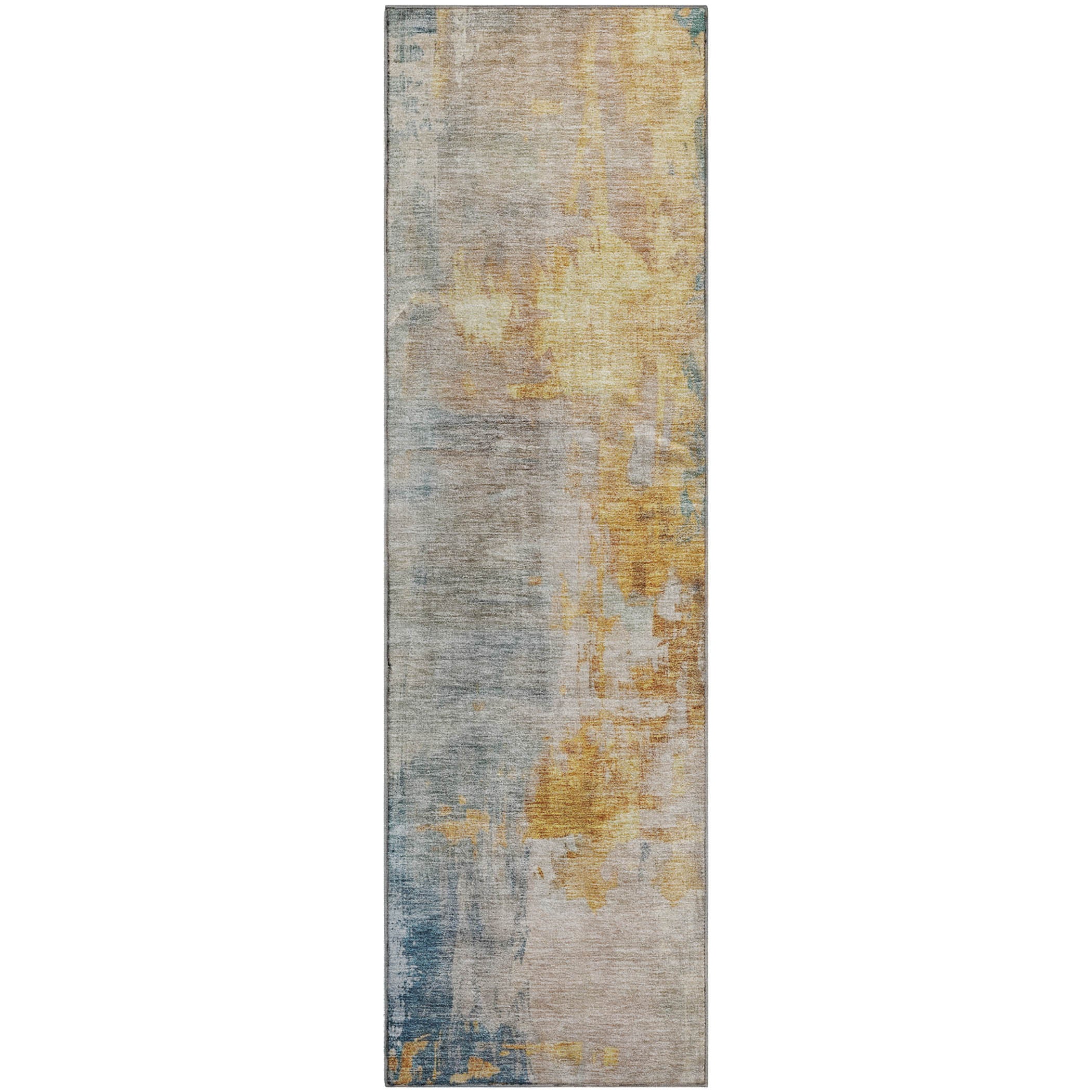 Montevideo Machine Washable Transitional Linen Ivory Rug 2'3" x 7'6" #shape_Runner