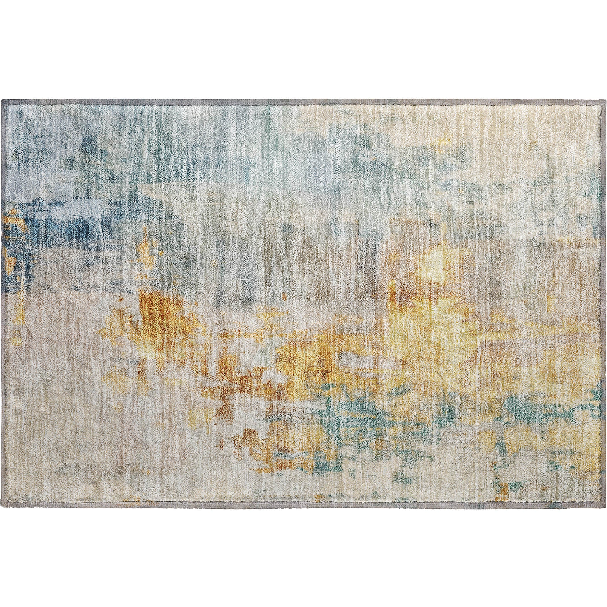 Montevideo Machine Washable Transitional Linen Ivory Rug 1'8" x 2'6" #shape_Rectangle