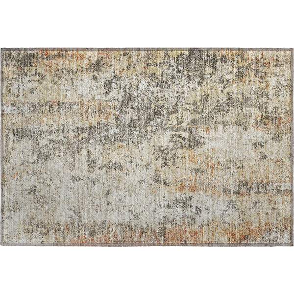 Chiang Mai Machine Washable Transitional Terracotta Orange Rug 1'8" x 2'6"