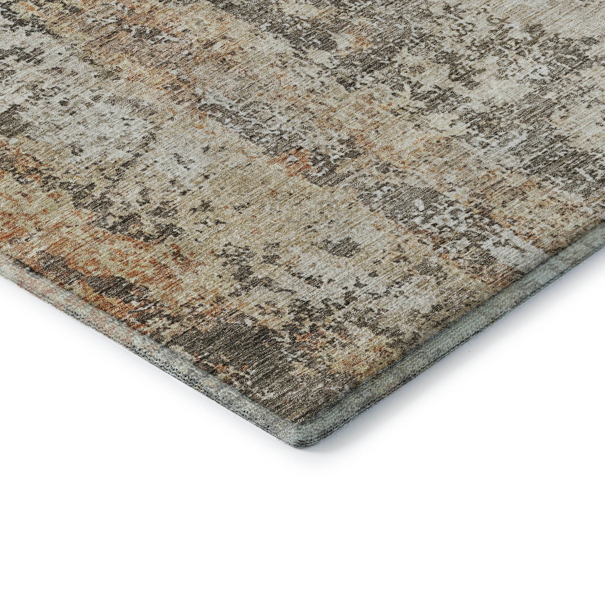 Chiang Mai Machine Washable Transitional Terracotta Orange Rug 1'8" x 2'6" #shape_Rectangle