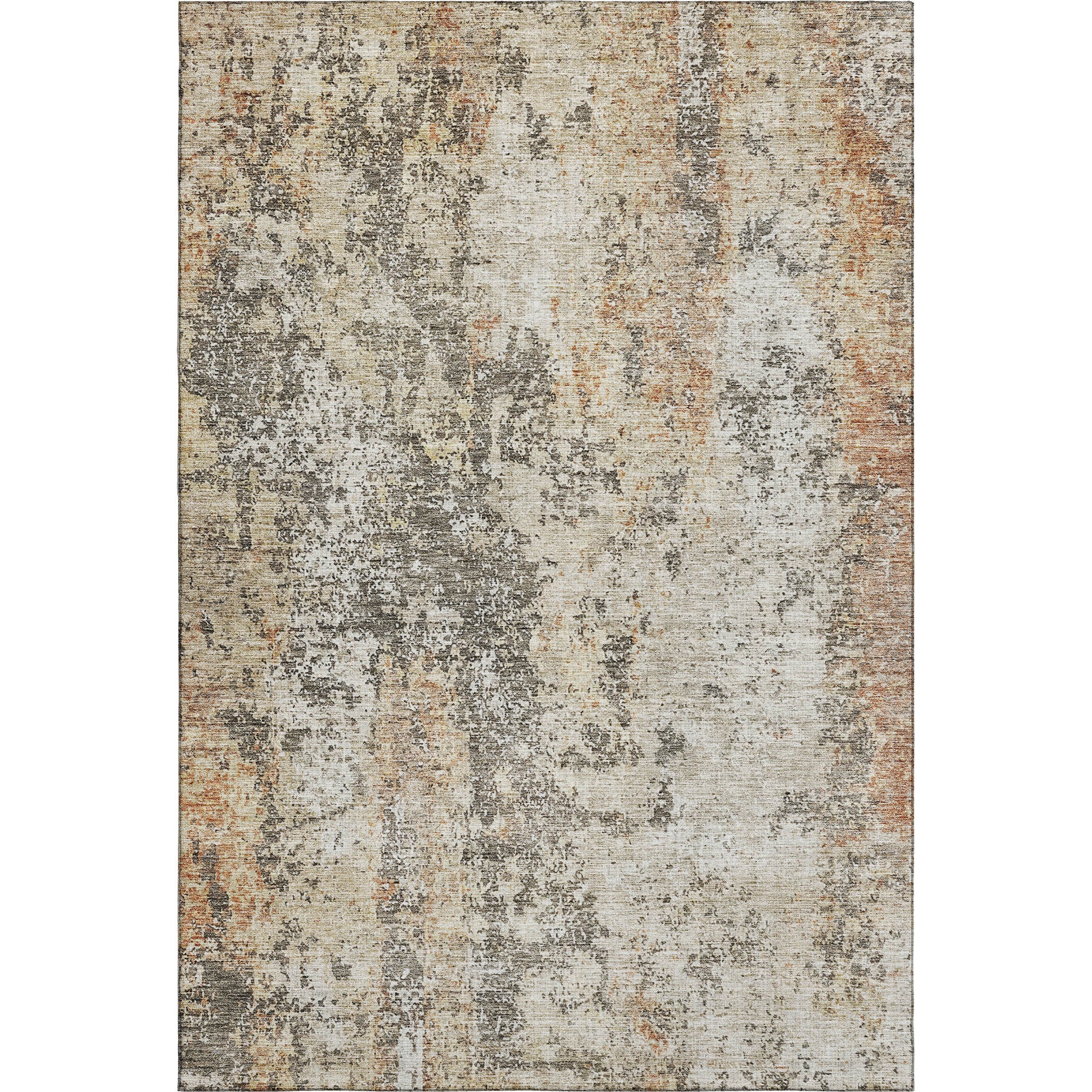 Chiang Mai Machine Washable Transitional Terracotta Orange Rug 2'6" x 3'10" #shape_Rectangle
