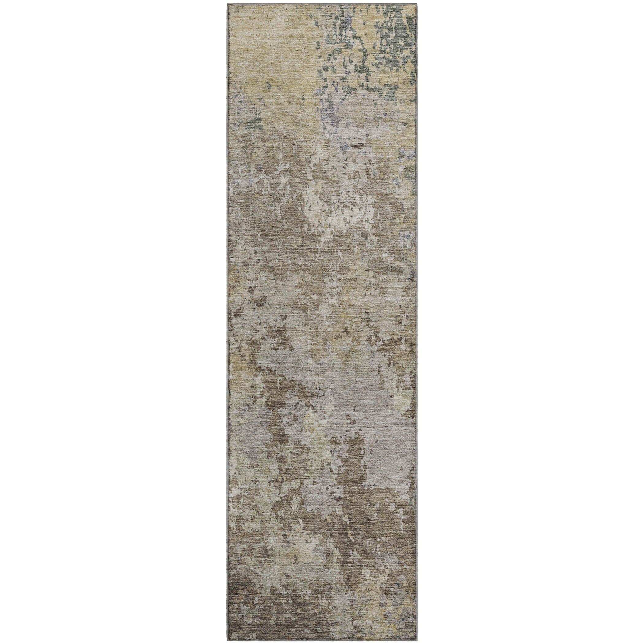 Lucerne Machine Washable Transitional Beige Brown Rug 2'3" x 7'6" #shape_Runner