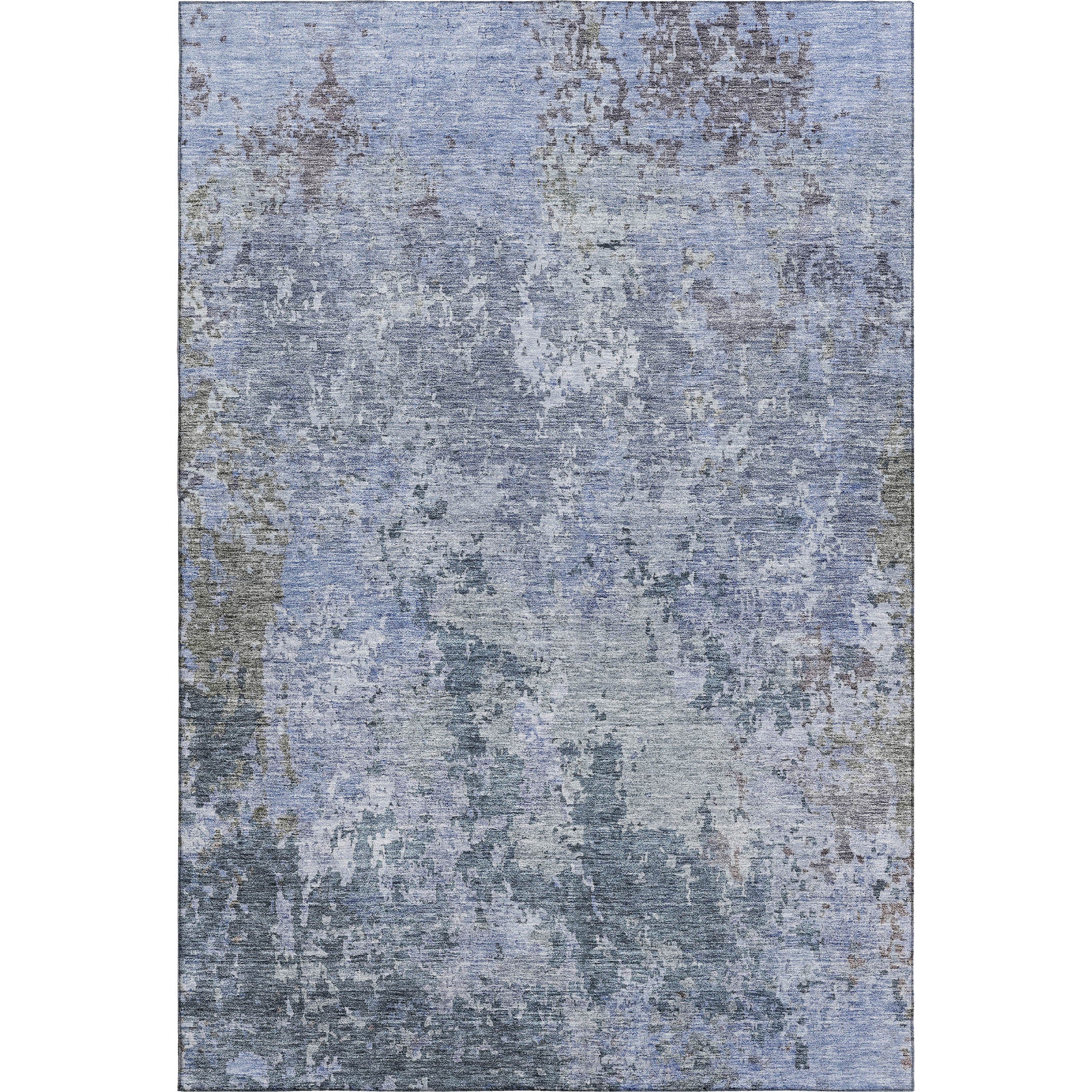 Lucerne Machine Washable Transitional Blue Rug 2'6" x 3'10" #shape_Rectangle