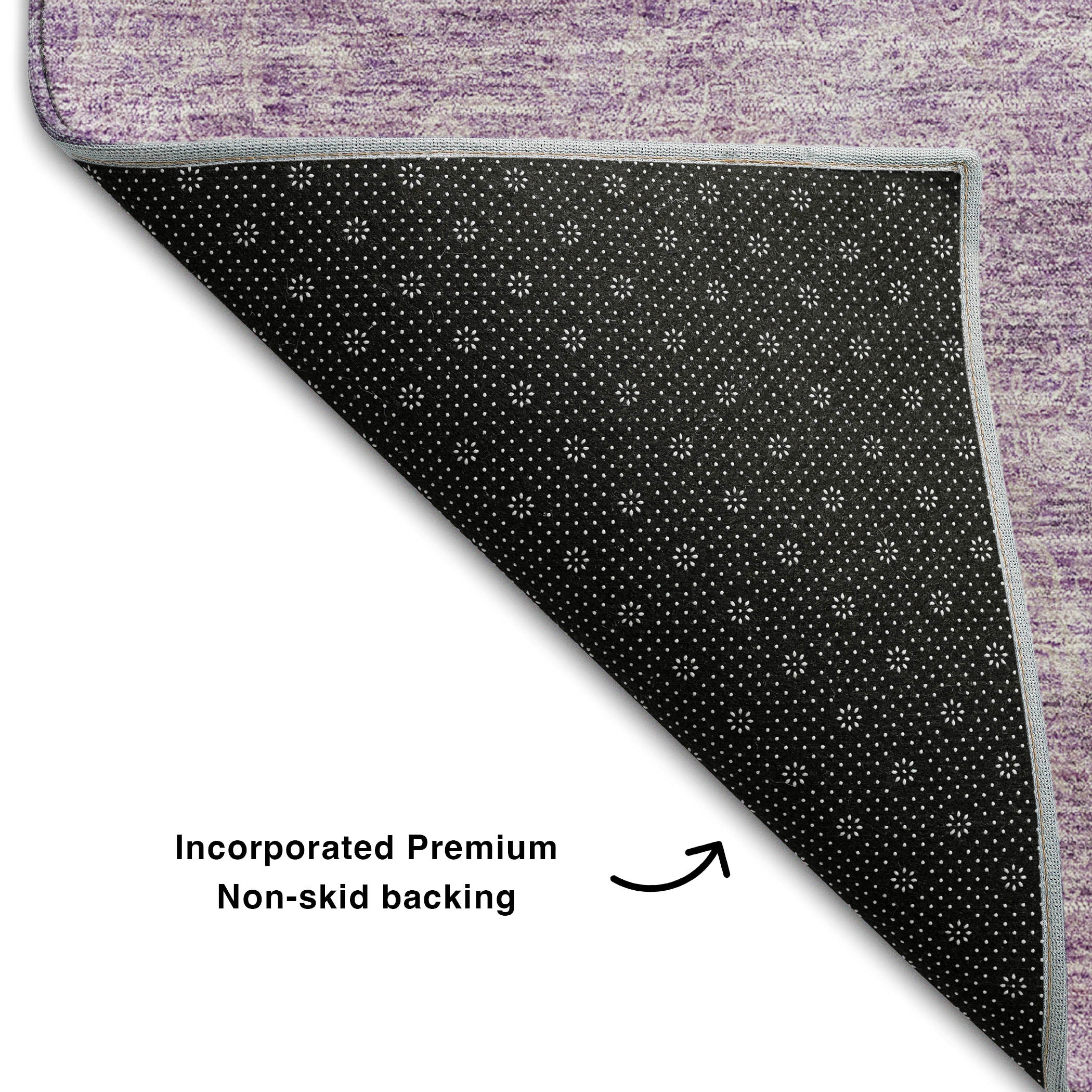 Tallinn Machine Washable Transitional Lavender Purple Rug 1'8" x 2'6" #shape_Rectangle