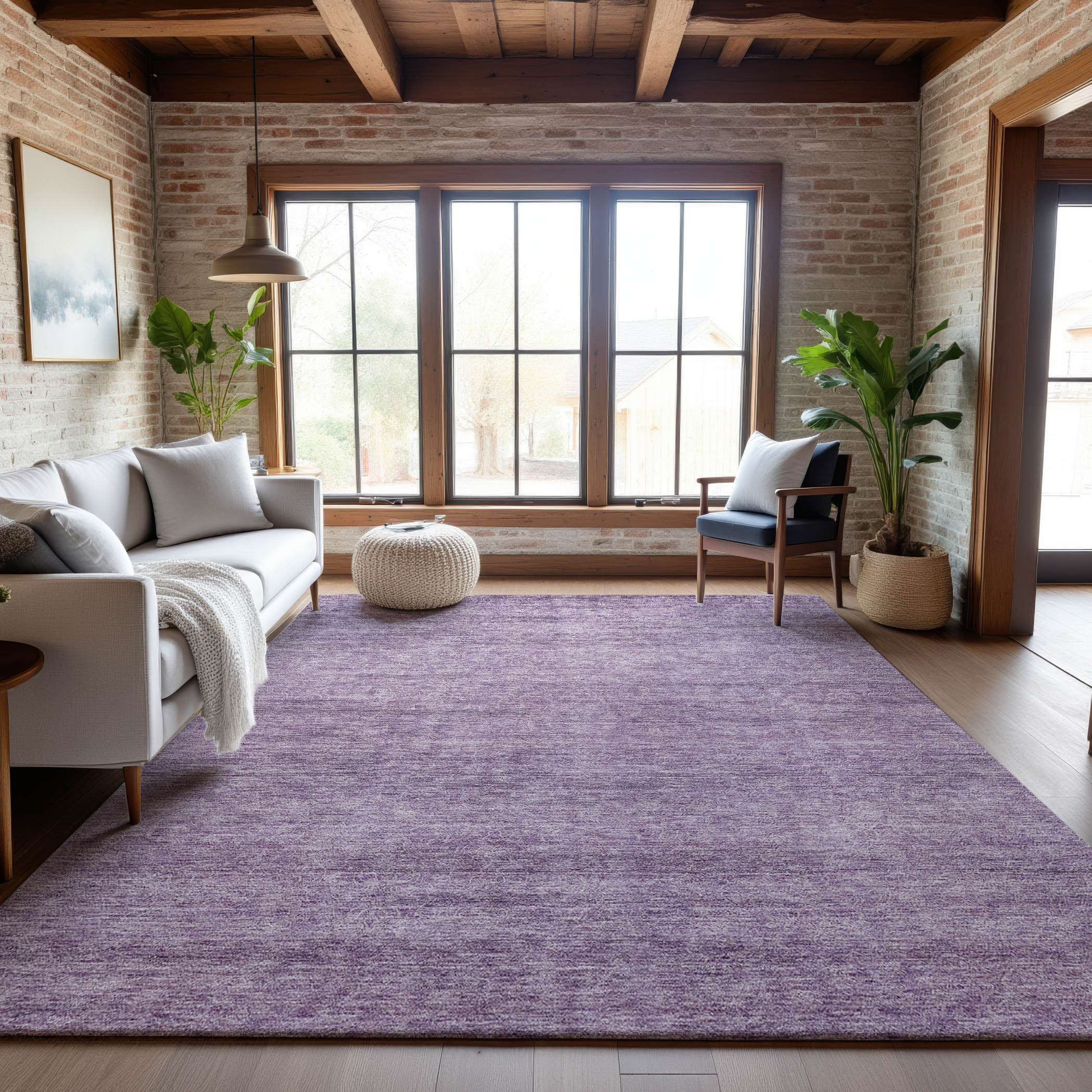 Tallinn Machine Washable Transitional Lavender Purple Rug 2'6" x 3'10" #shape_Rectangle