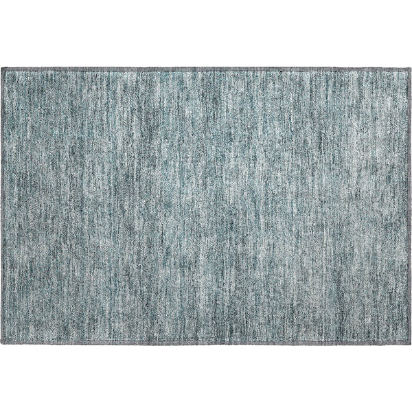 Tallinn Machine Washable Transitional Seafoam Blue Rug 1'8" x 2'6"
