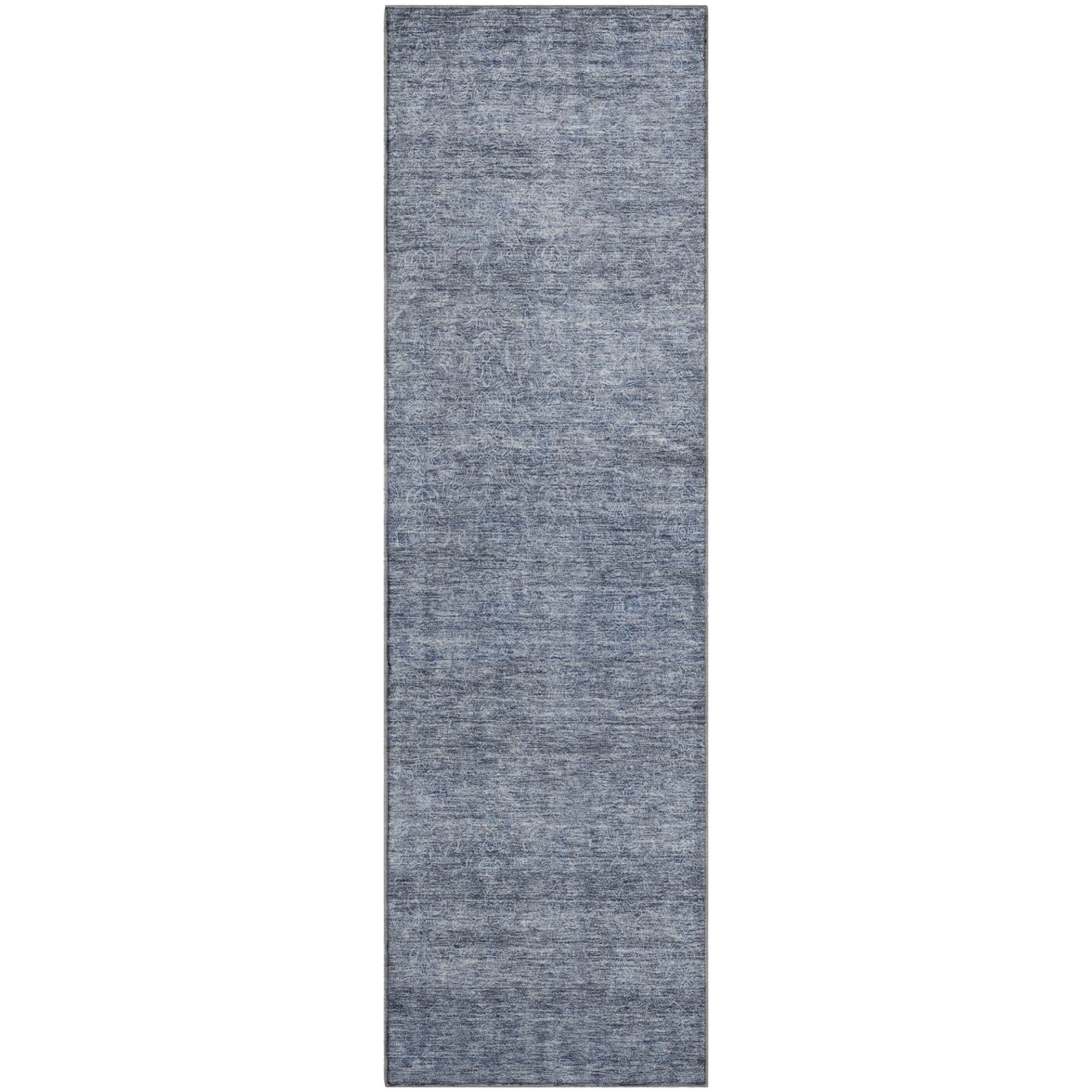 Tallinn Machine Washable Transitional Sky Blue Rug 2'3" x 7'6" #shape_Runner