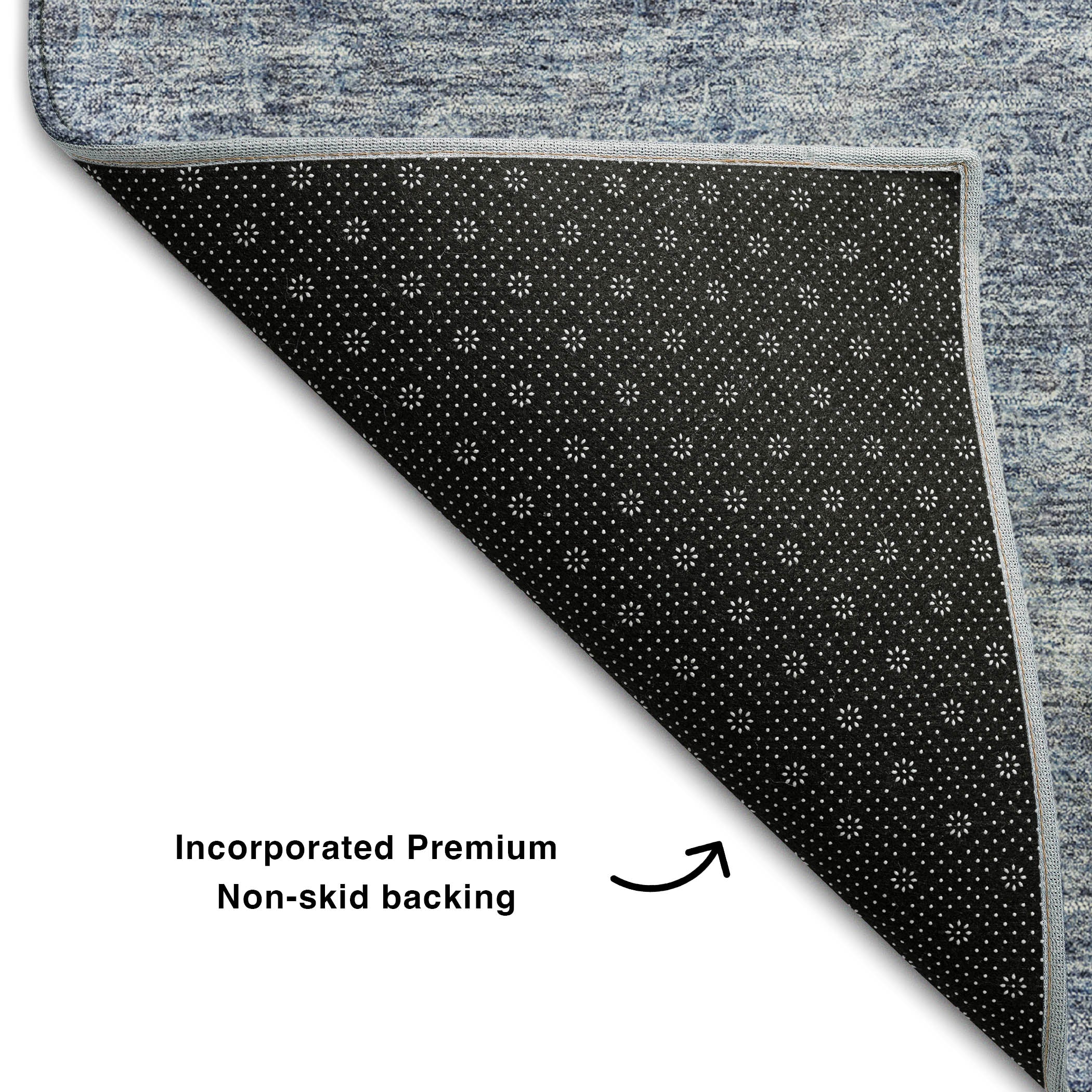 Tallinn Machine Washable Transitional Sky Blue Rug 1'8" x 2'6" #shape_Rectangle