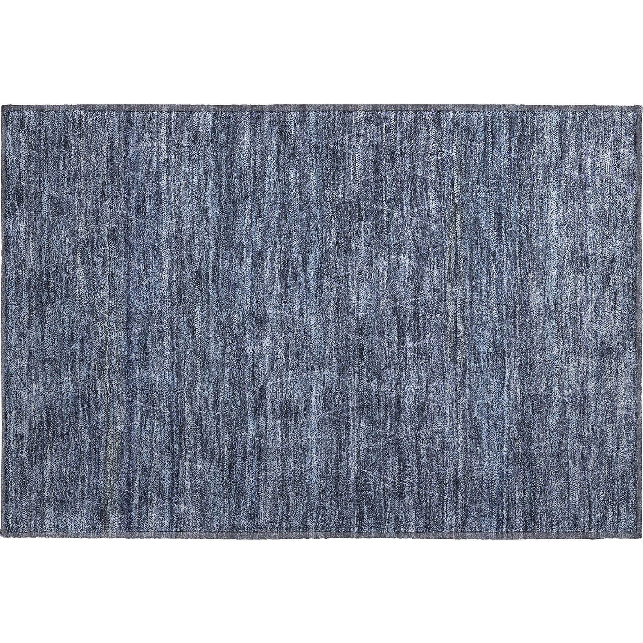 Bangkok Machine Washable Transitional Navy Blue Rug 1'8" x 2'6" #shape_Rectangle