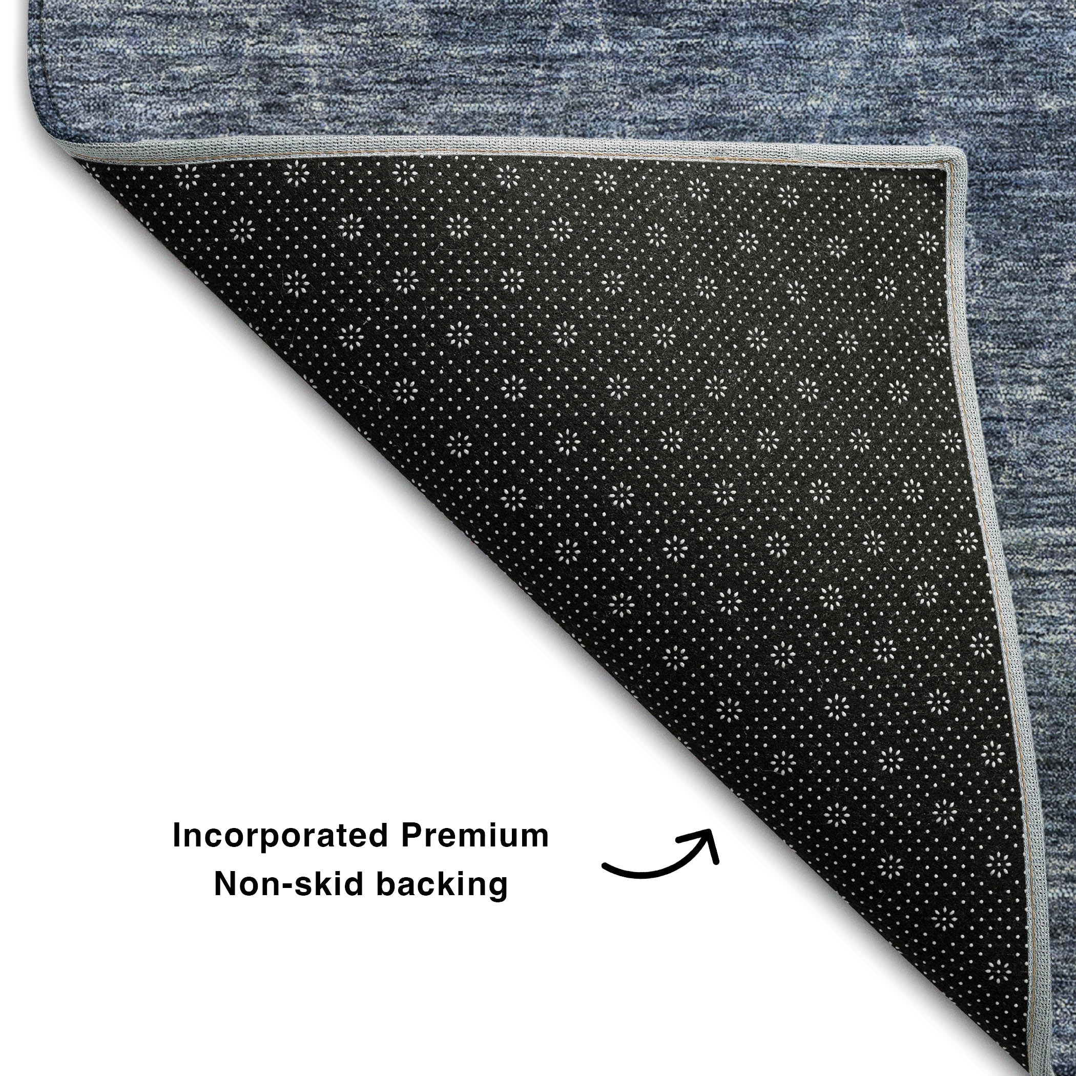 Bangkok Machine Washable Transitional Navy Blue Rug 1'8" x 2'6" #shape_Rectangle