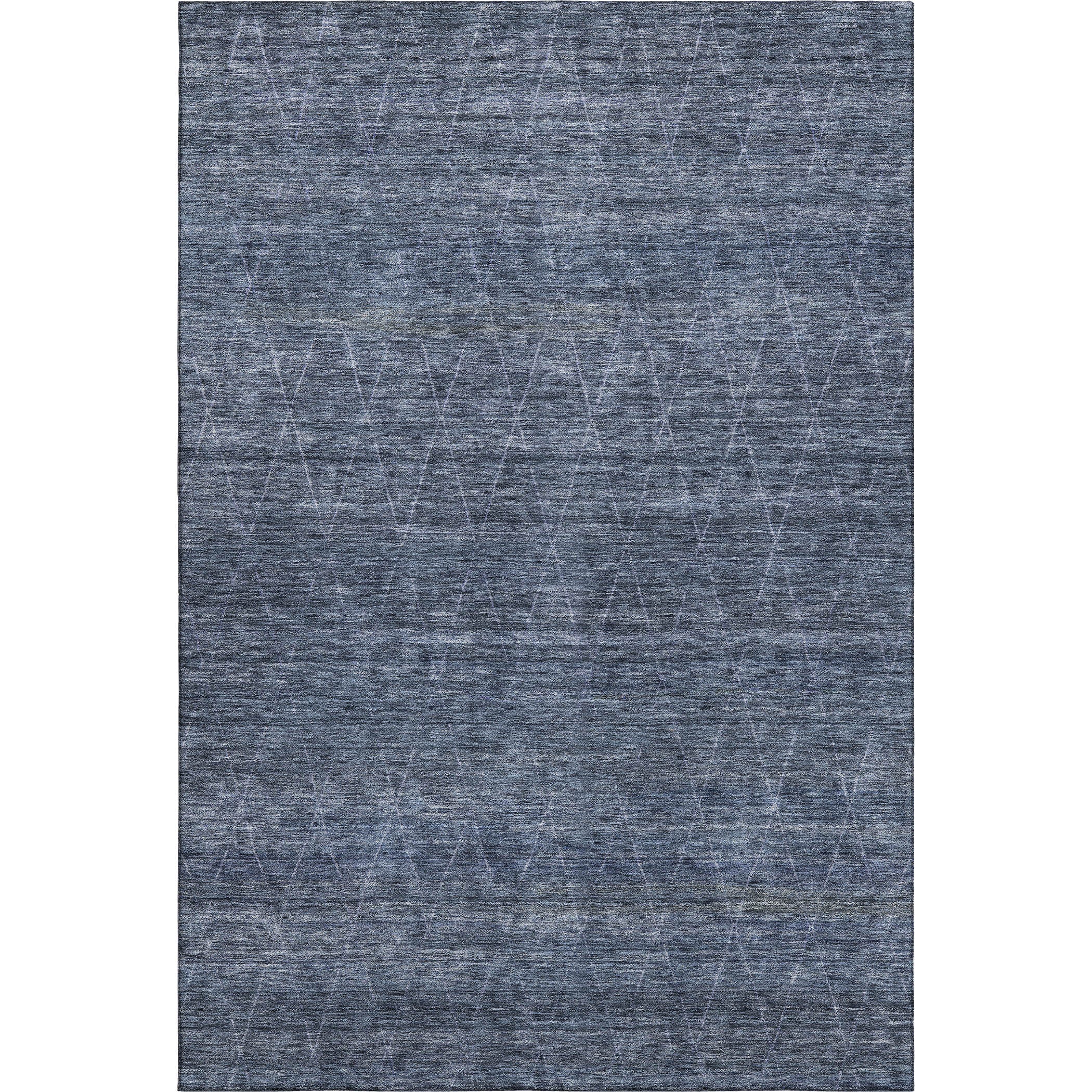 Bangkok Machine Washable Transitional Navy Blue Rug 2'6" x 3'10" #shape_Rectangle