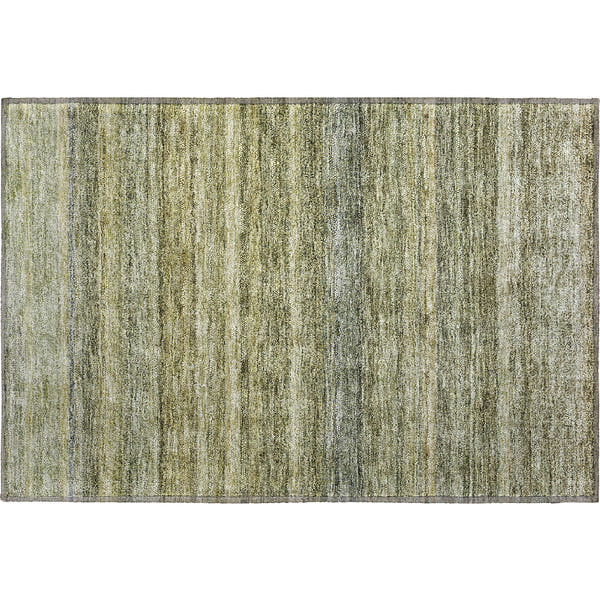 Dubrovnik Machine Washable Transitional Aloe Green Rug 1'8" x 2'6"