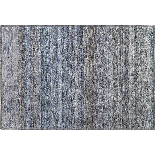 Dubrovnik Machine Washable Transitional Blue Rug 1'8" x 2'6"