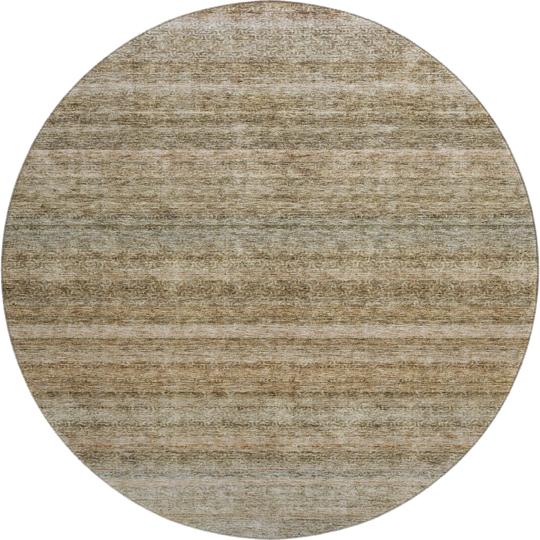 Dubrovnik Machine Washable Transitional Copper Orange Rug 8' x 8' #shape_Round