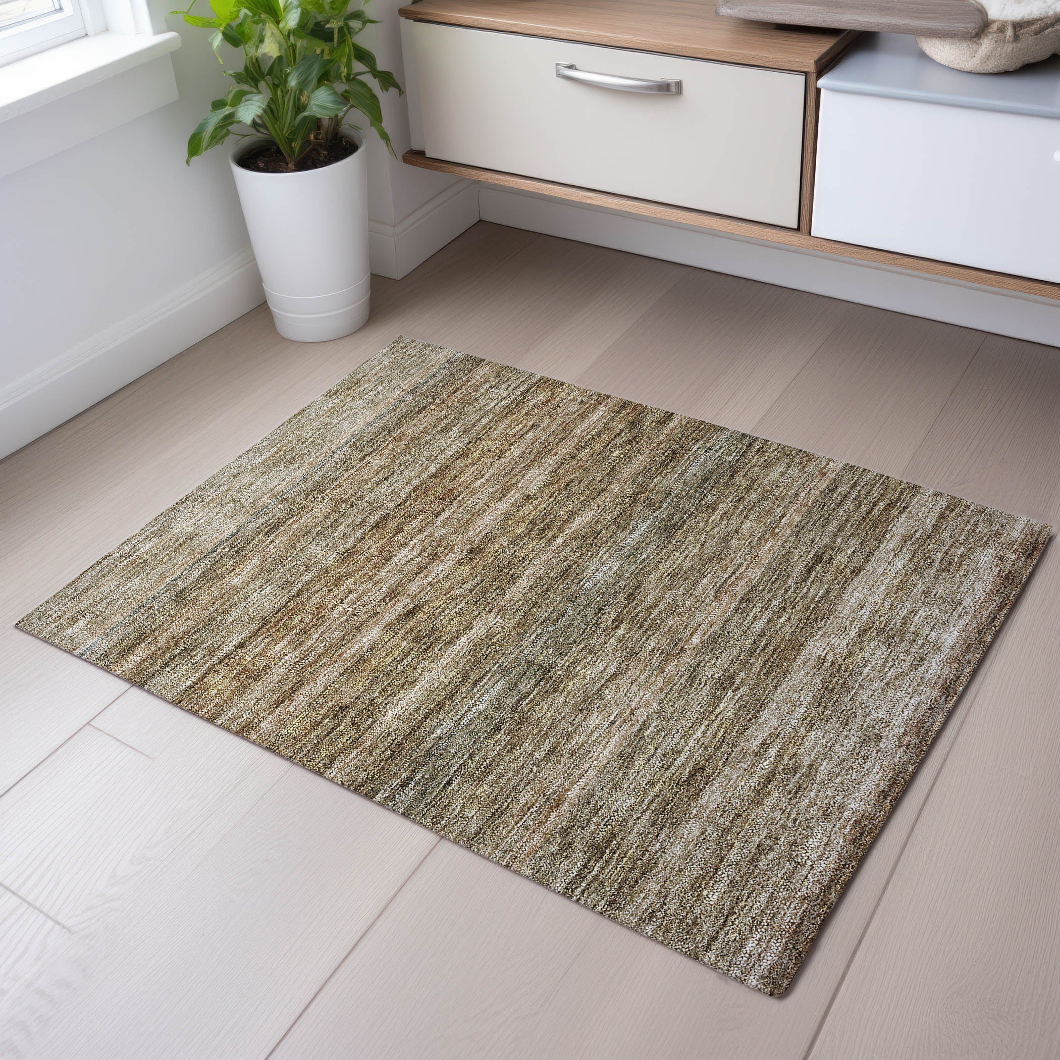Dubrovnik Machine Washable Transitional Copper Orange Rug 1'8" x 2'6" #shape_Rectangle