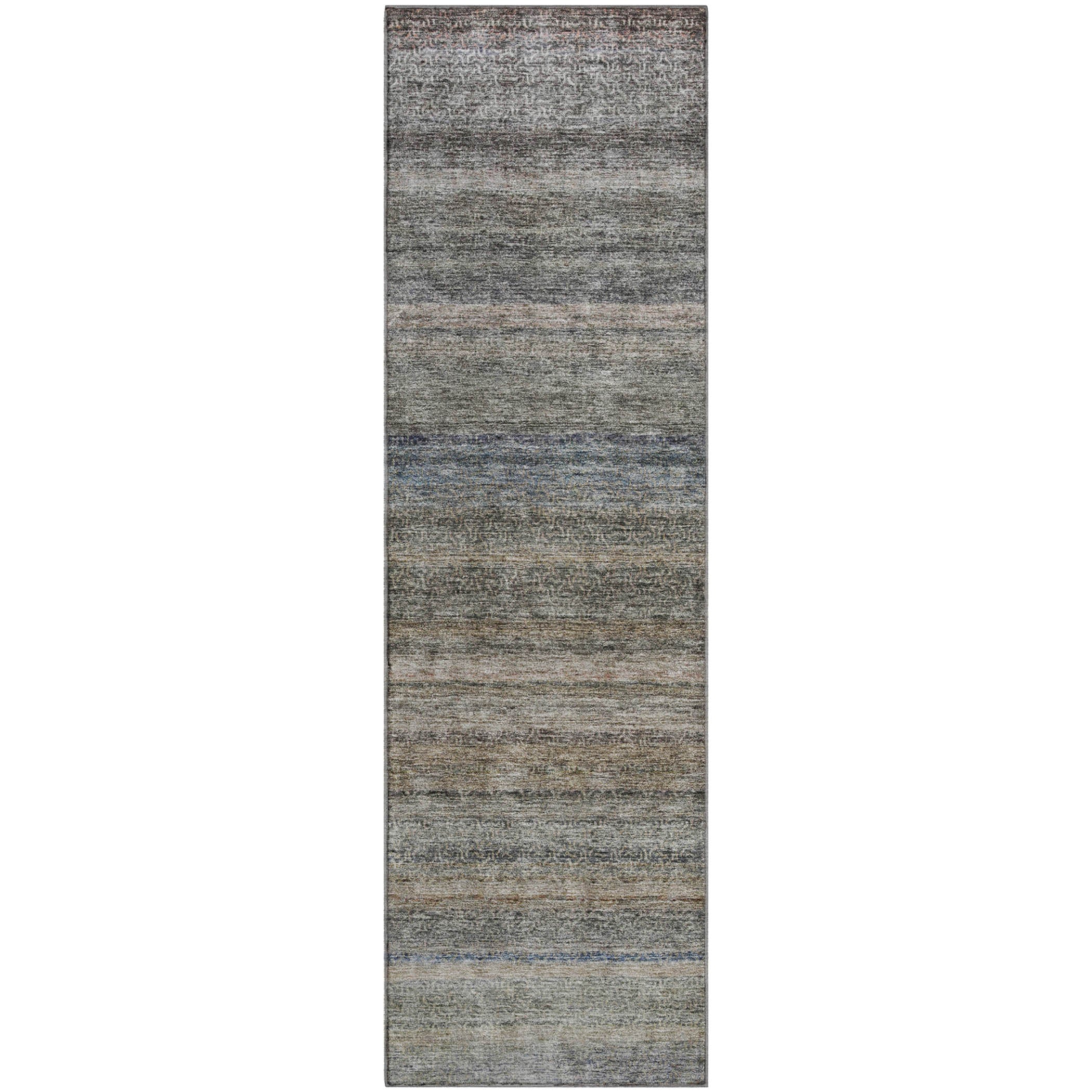 Dubrovnik Machine Washable Transitional Taupe Brown Rug 2'3" x 7'6" #shape_Runner