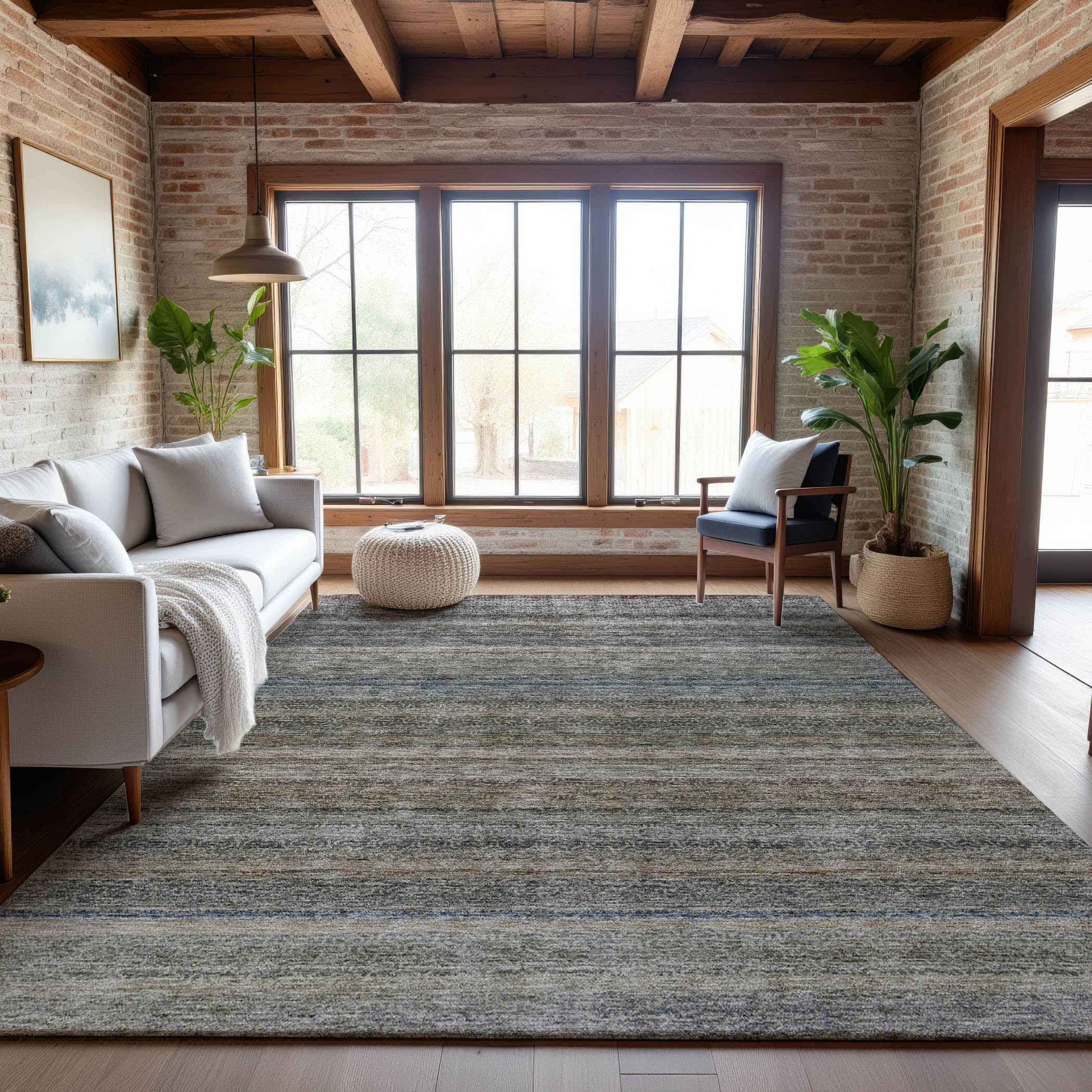 Dubrovnik Machine Washable Transitional Taupe Brown Rug 2'6" x 3'10" #shape_Rectangle
