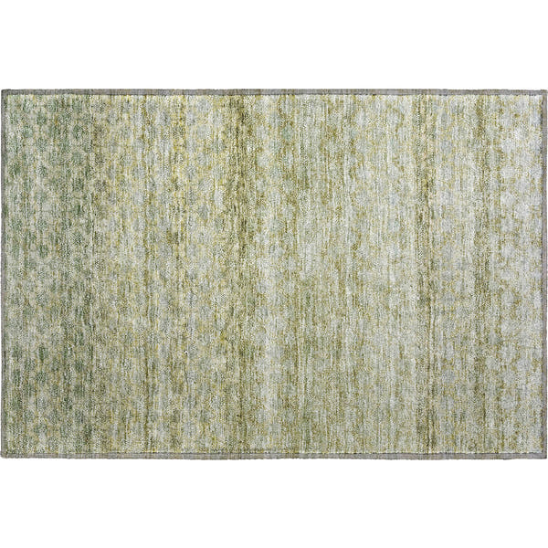 Vienna Machine Washable Transitional Aloe Green Rug 1'8" x 2'6"