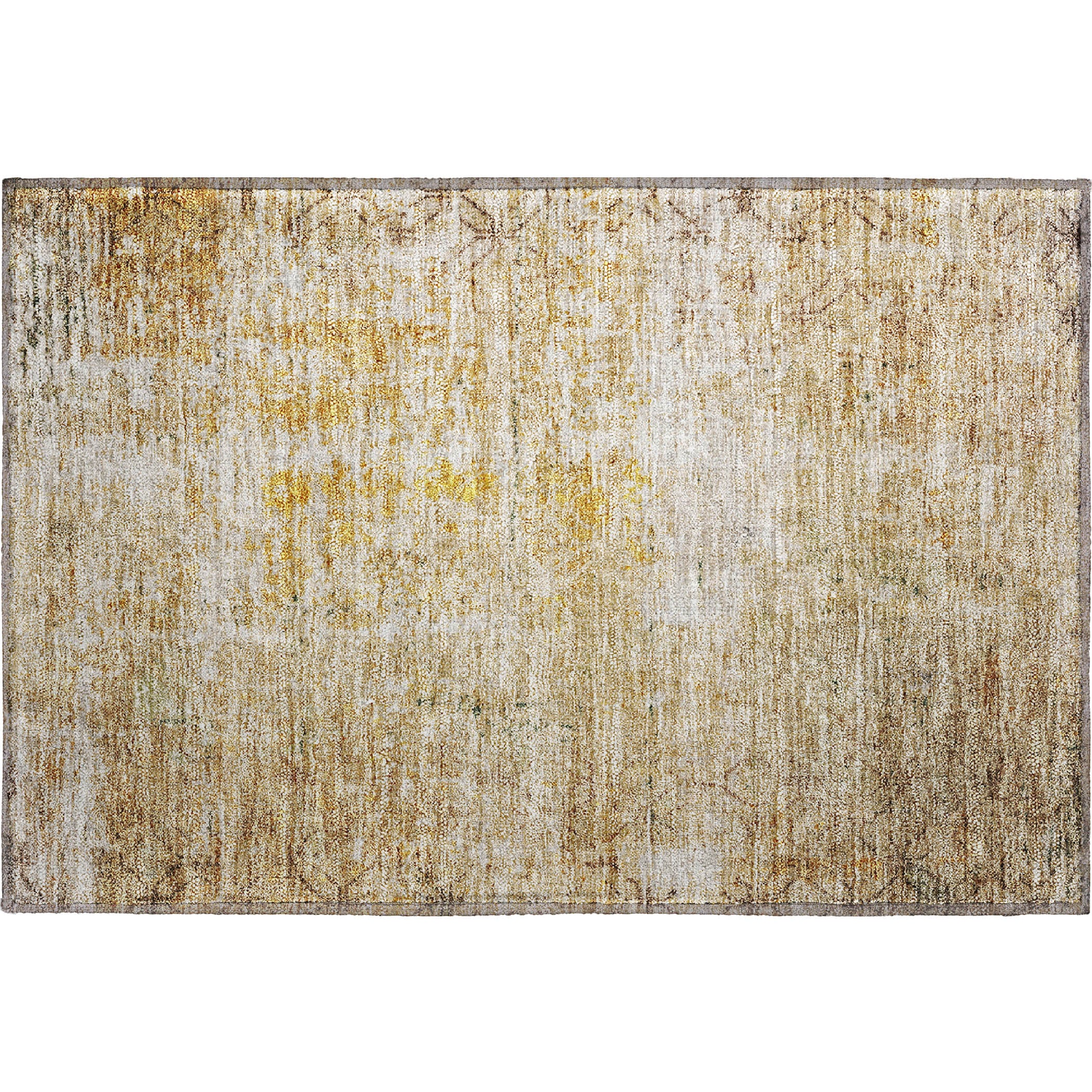 Cusco Machine Washable Transitional Gold Rug 1'8" x 2'6" #shape_Rectangle