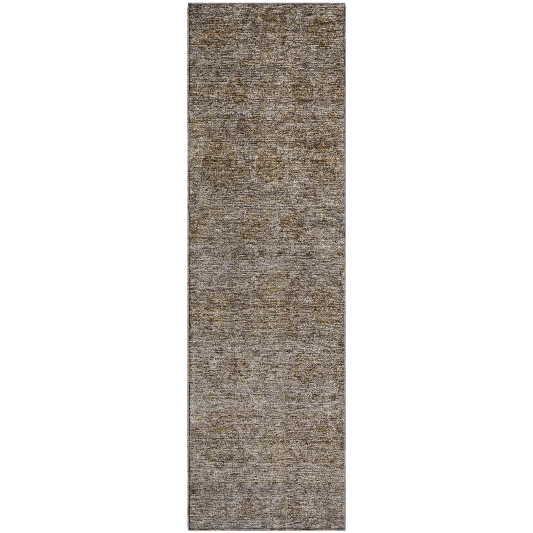 Reykjavik Machine Washable Transitional Brown Rug 2'3" x 7'6" #shape_Runner