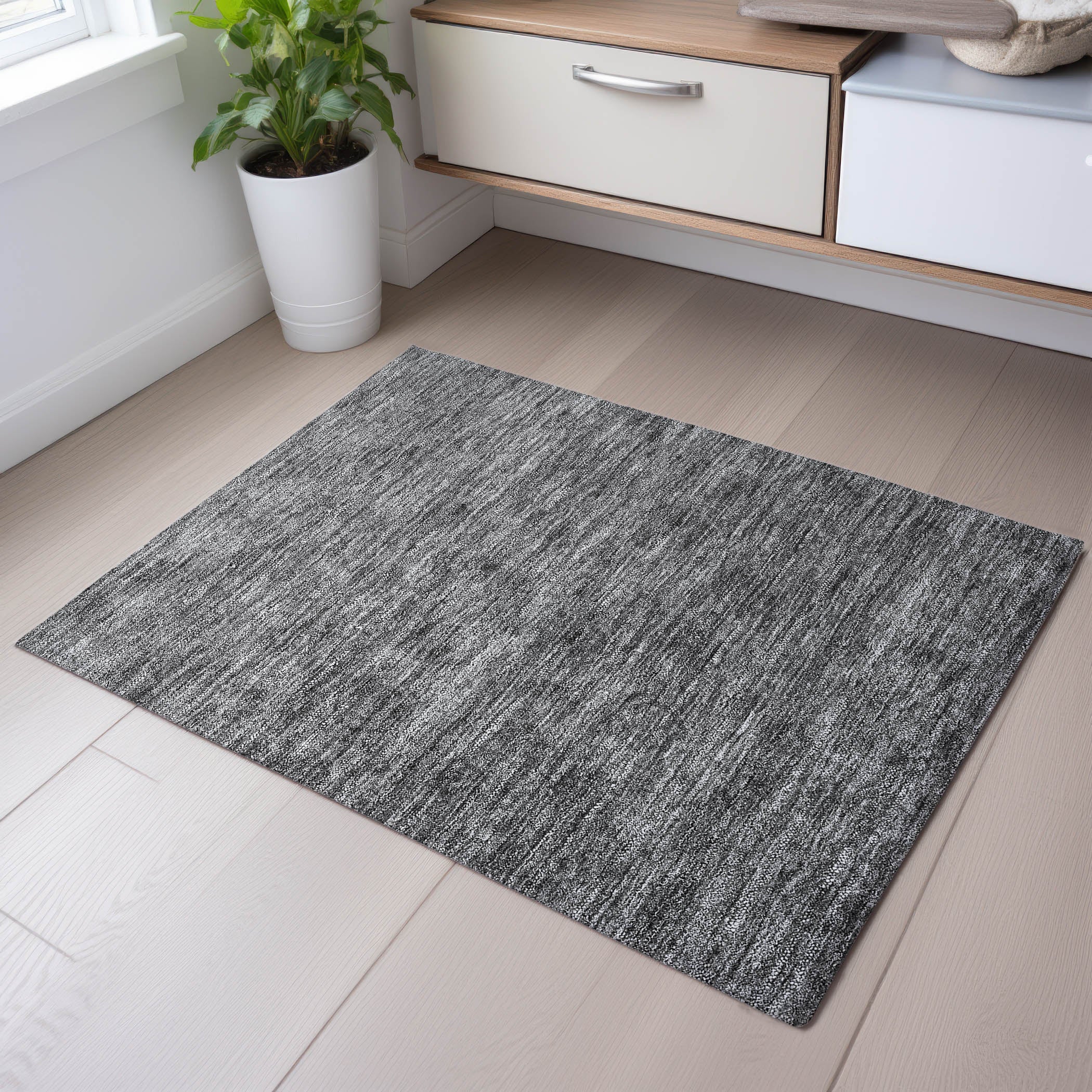 Reykjavik Machine Washable Transitional Gray Rug 1'8" x 2'6" #shape_Rectangle