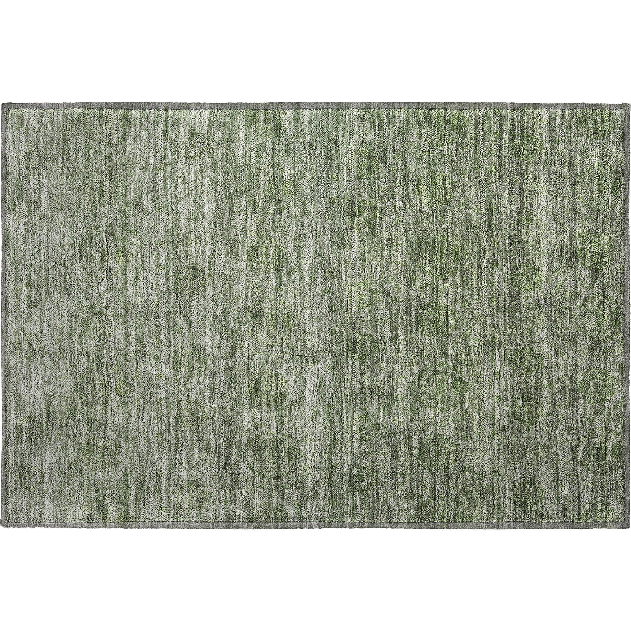 Reykjavik Machine Washable Transitional Olive Green Rug 1'8" x 2'6" #shape_Rectangle