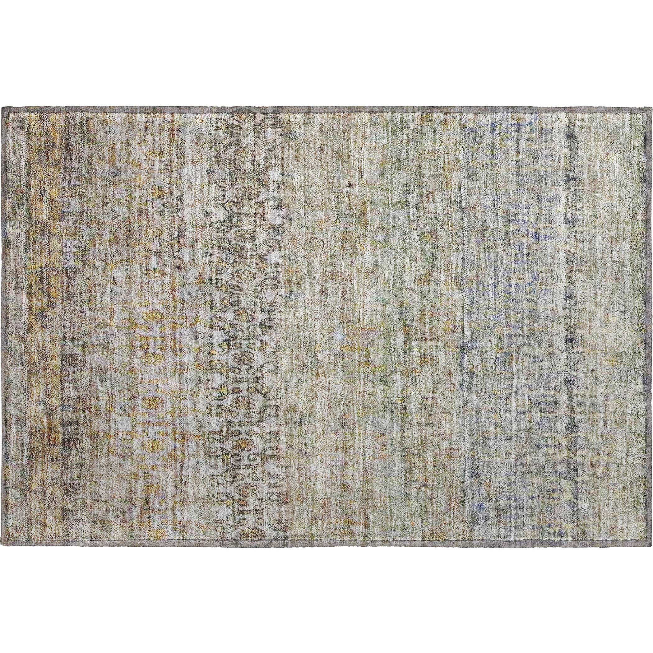 Bergen Machine Washable Traditional Seafoam Blue Rug 1'8" x 2'6" #shape_Rectangle