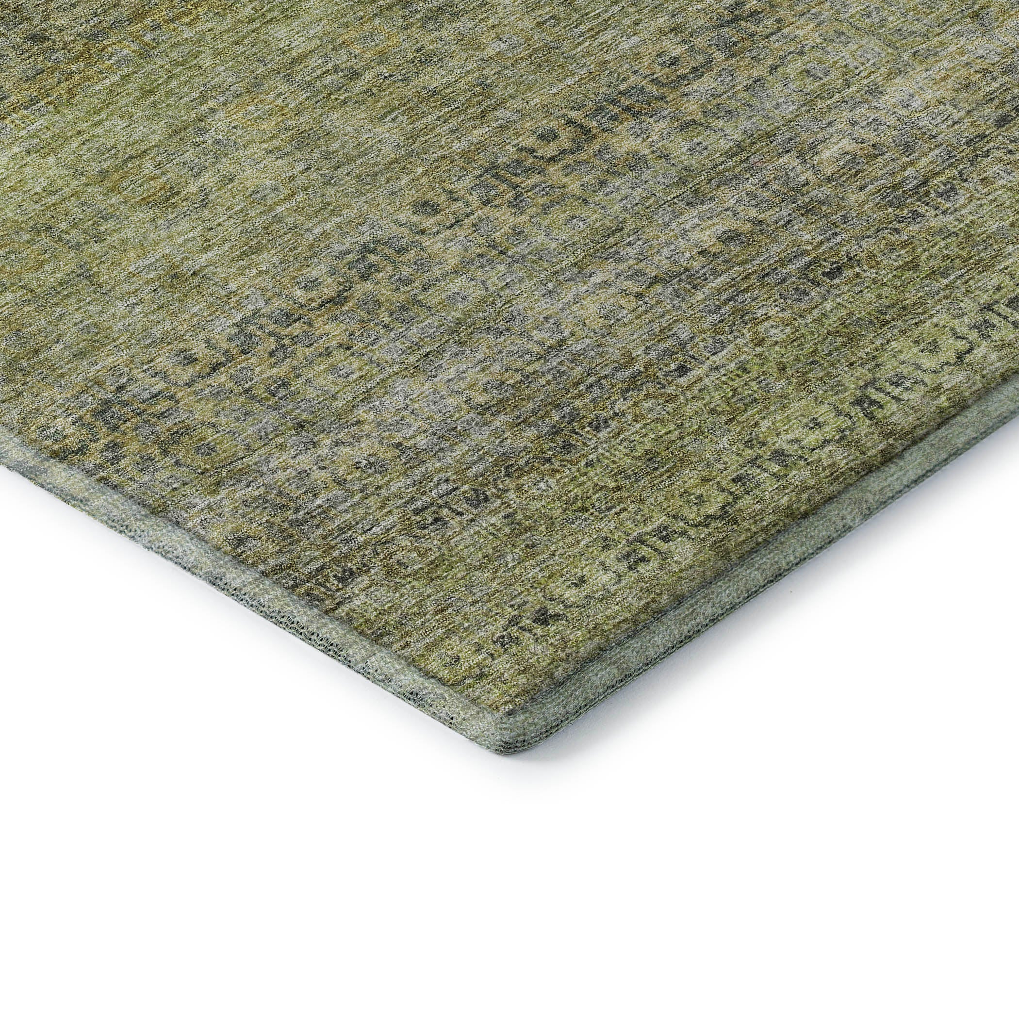 Athens Machine Washable Transitional Aloe Green Rug 1'8" x 2'6" #shape_Rectangle