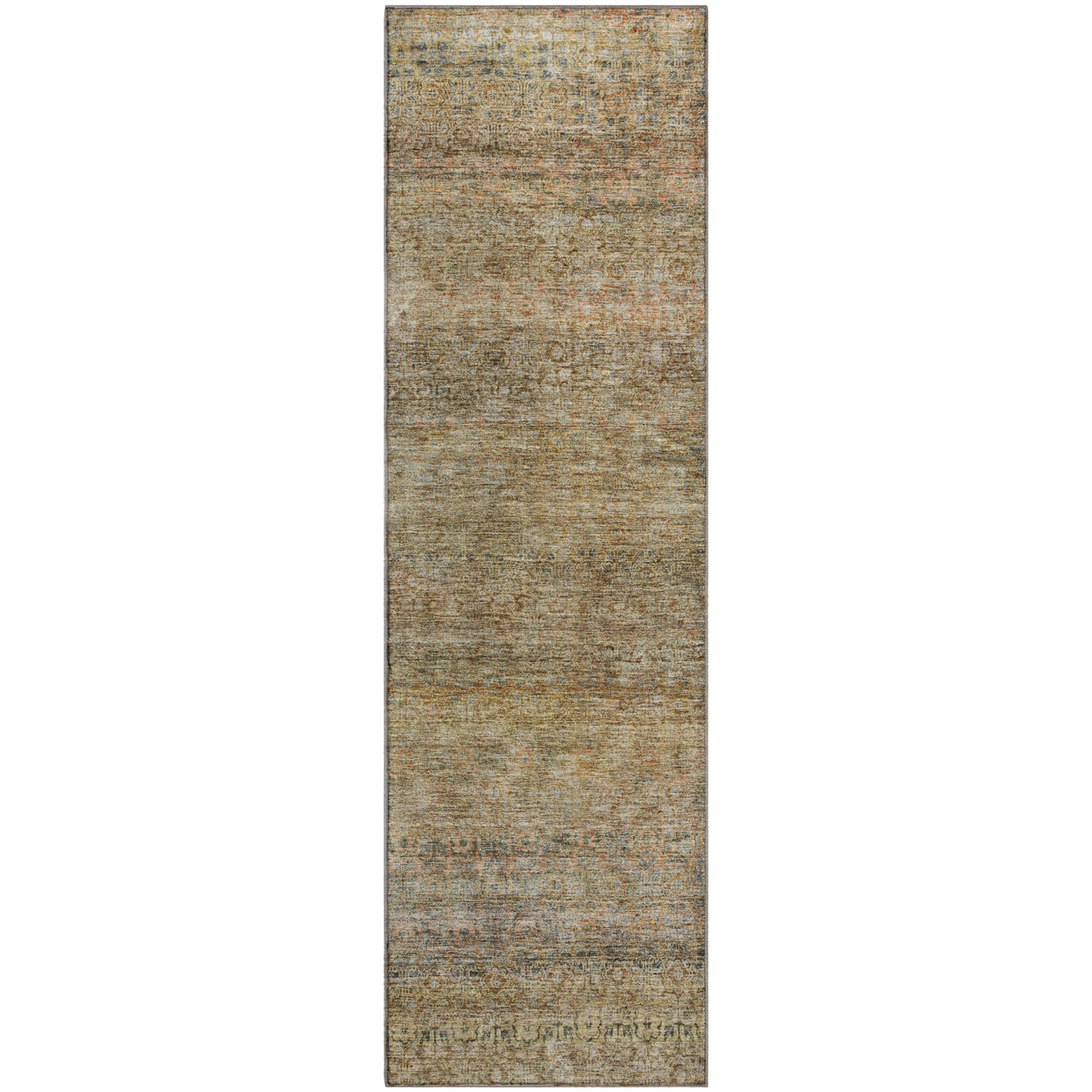 Athens Machine Washable Transitional Wheat Gold Rug 2'3" x 7'6" #shape_Runner