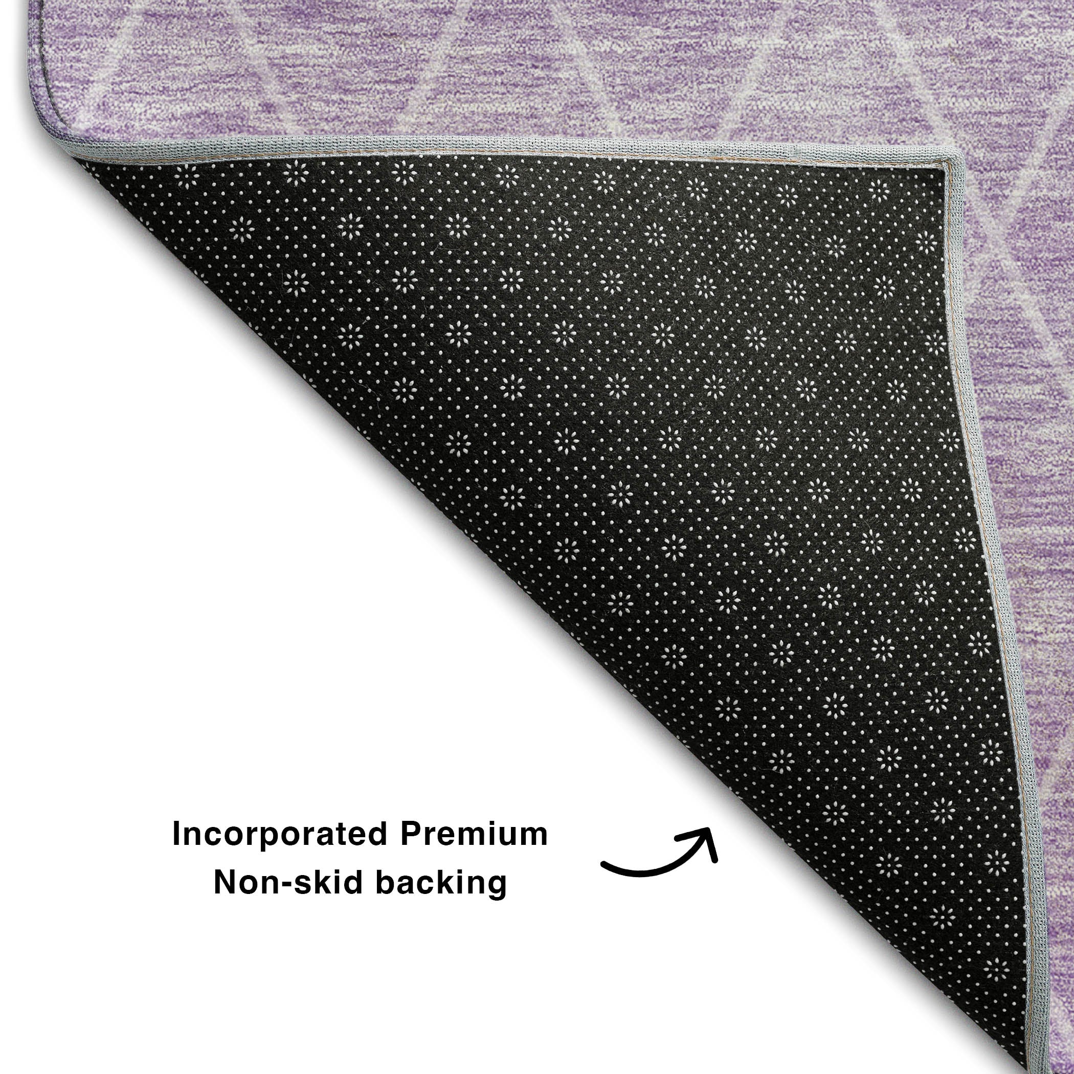 Oaxaca Machine Washable Transitional Lavender Purple Rug 1'8" x 2'6" #shape_Rectangle