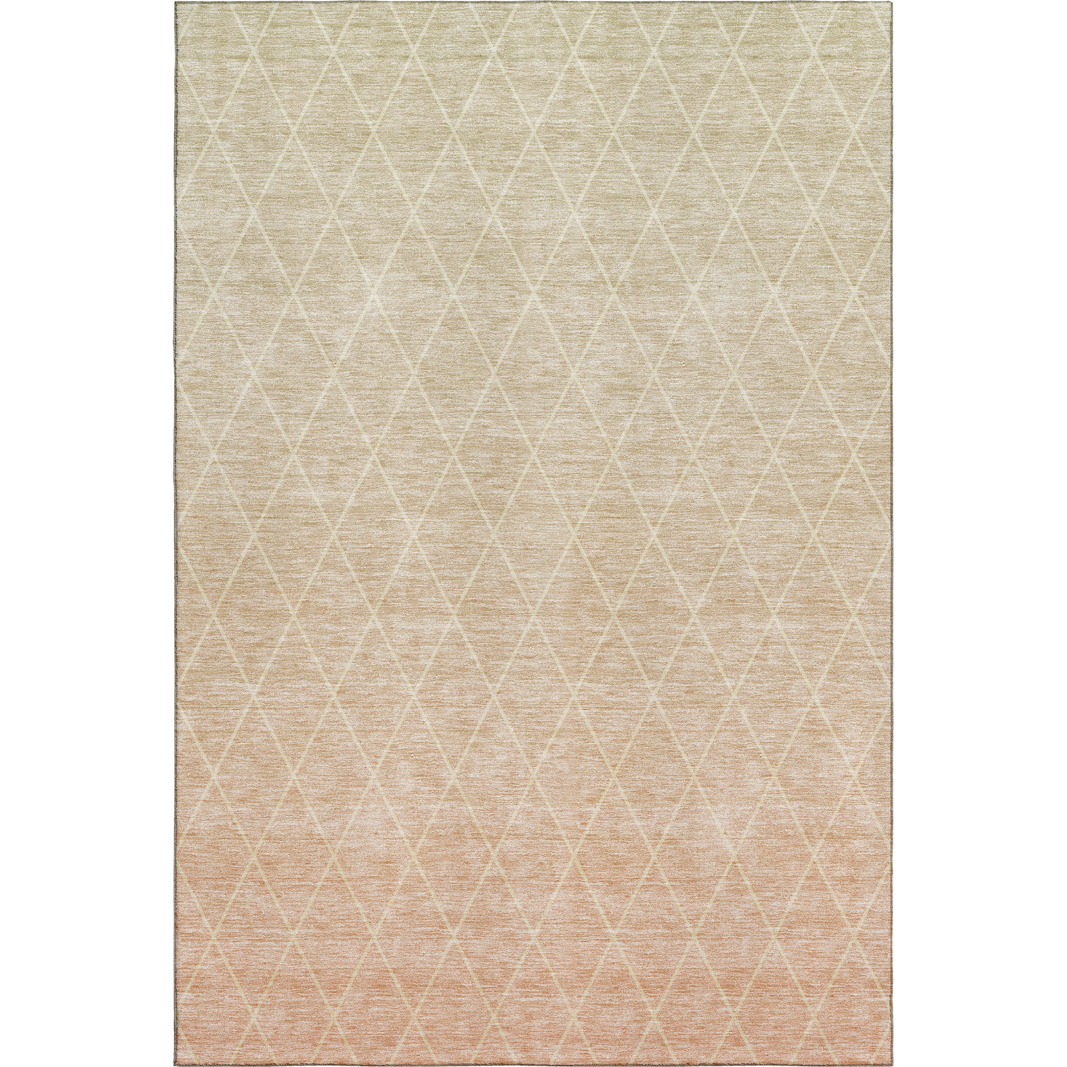 Oaxaca Machine Washable Transitional Salmon Orange Rug 2'6" x 3'10" #shape_Rectangle