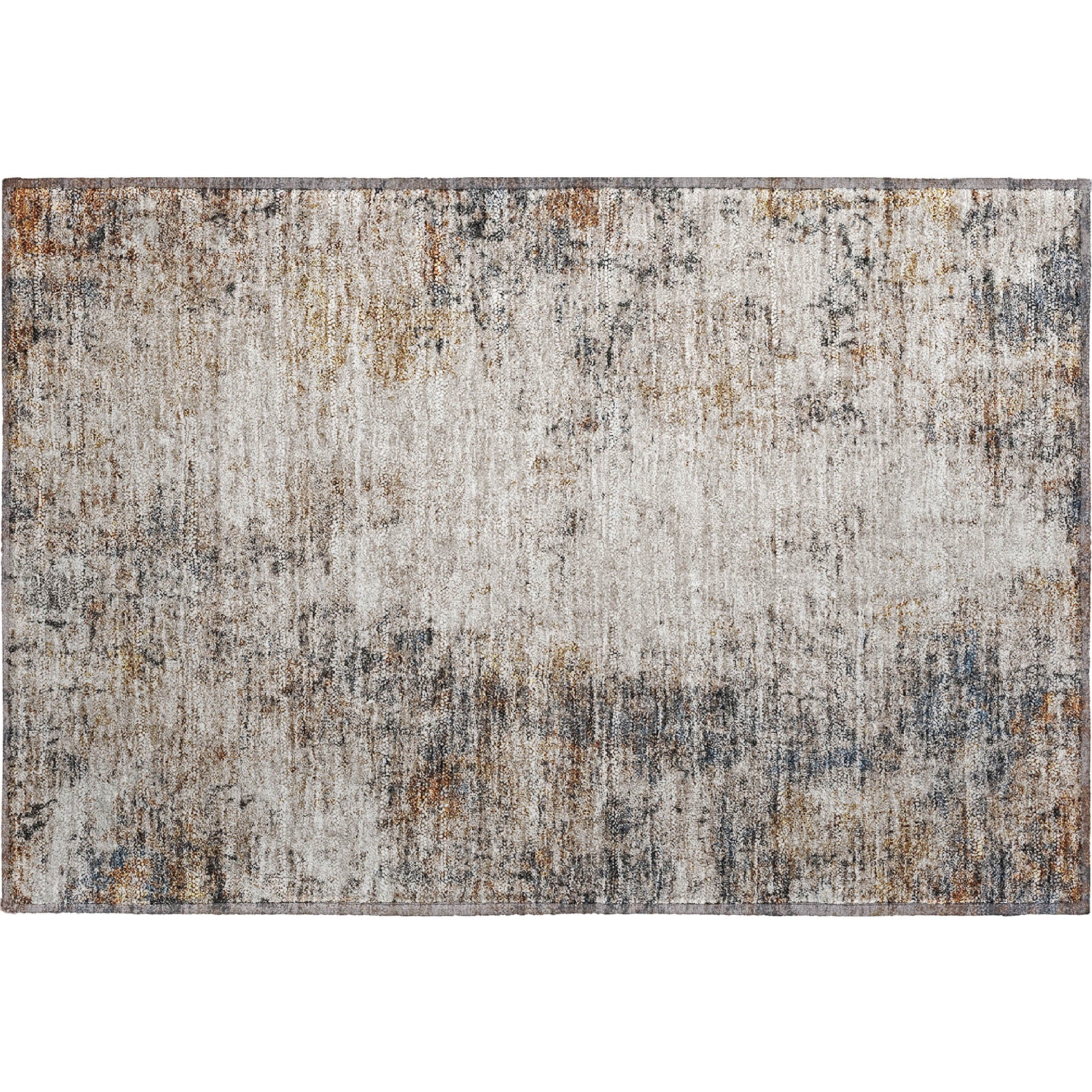 Bangkok Machine Washable Transitional Putty Ivory Rug 1'8" x 2'6" #shape_Rectangle