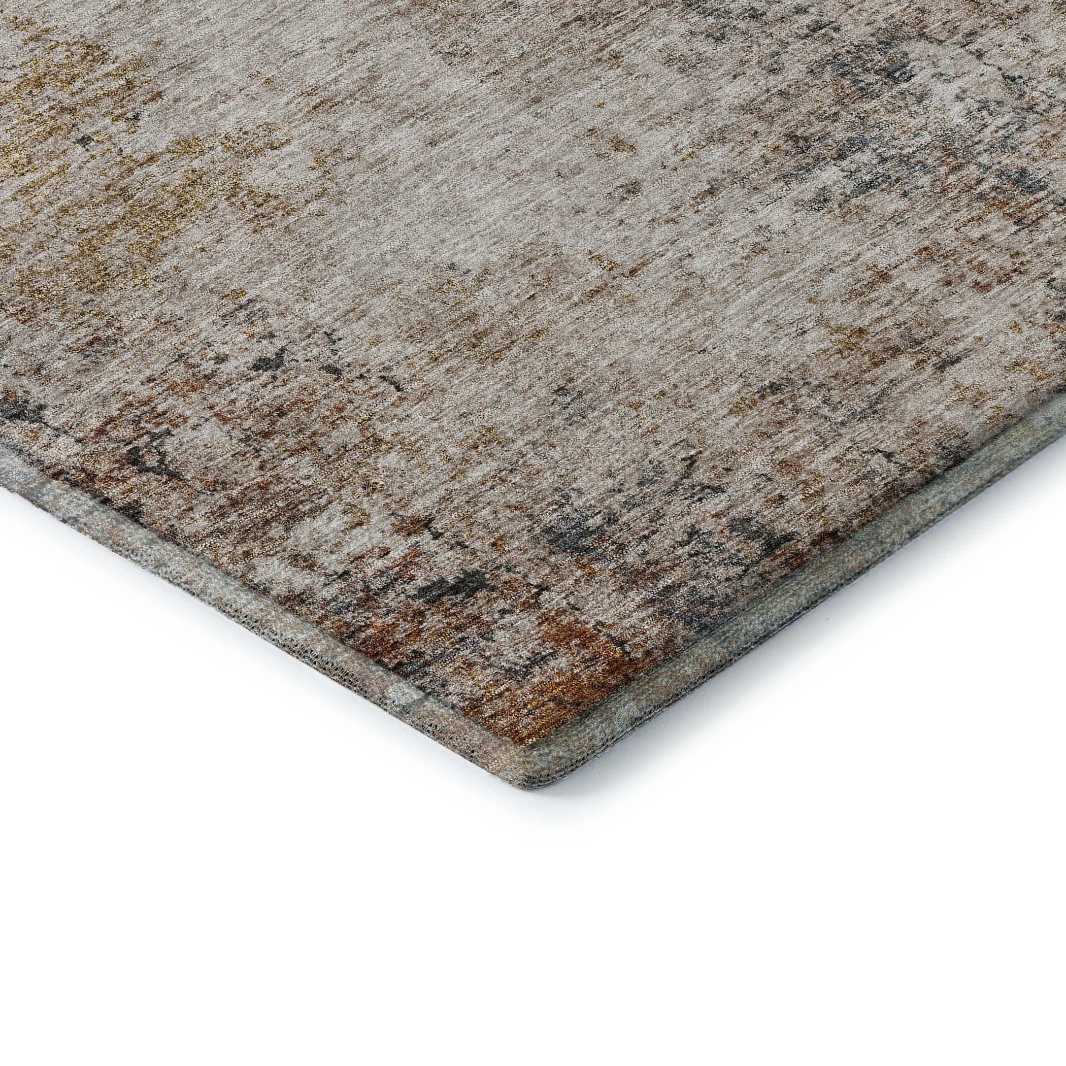 Bangkok Machine Washable Transitional Putty Ivory Rug 1'8" x 2'6" #shape_Rectangle
