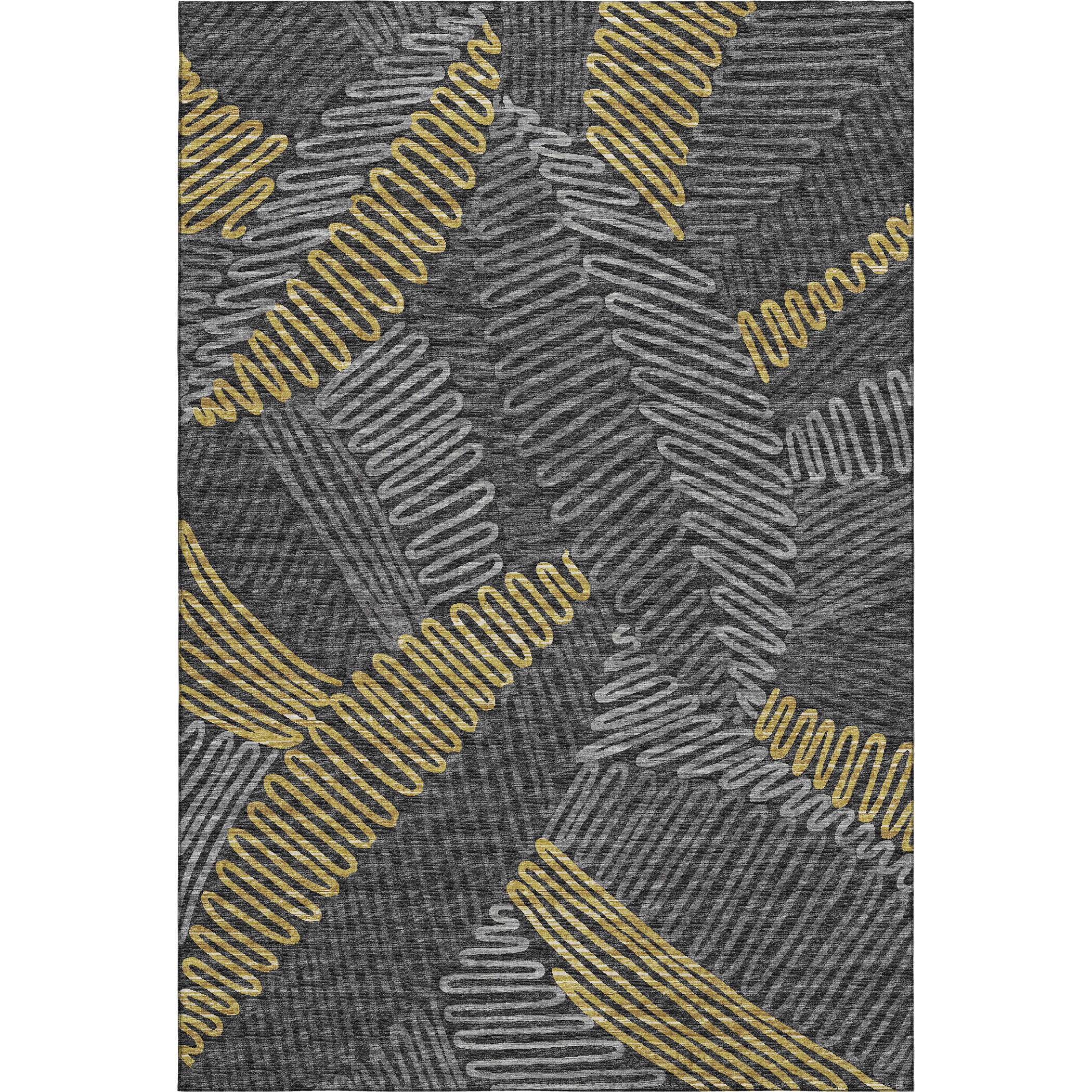Sintra Machine Washable Transitional Gray Rug 2'6" x 3'10" #shape_Rectangle