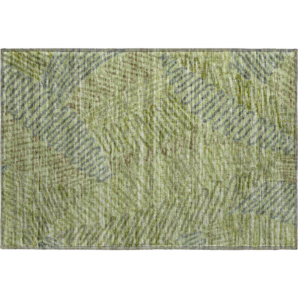 Sintra Machine Washable Transitional Green Rug 1'8" x 2'6"