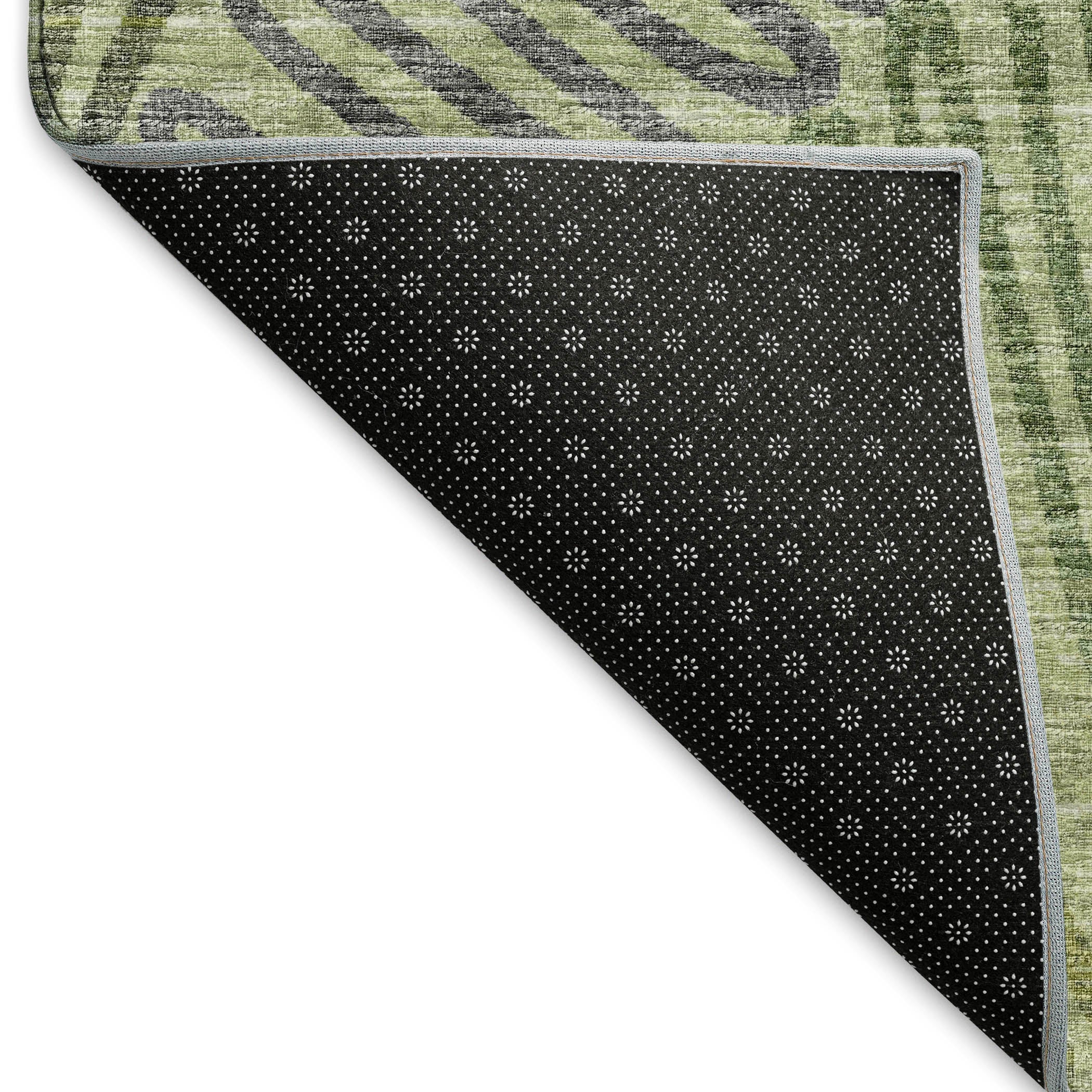 Sintra Machine Washable Transitional Green Rug 1'8" x 2'6" #shape_Rectangle