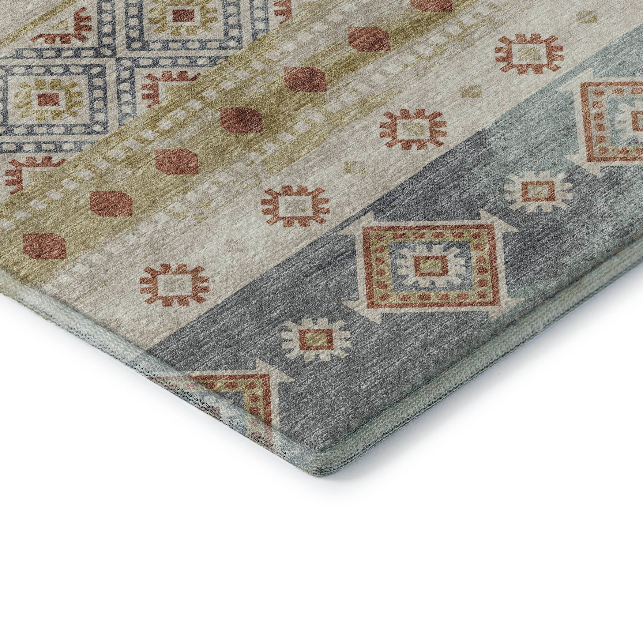 Santorini Machine Washable Transitional Desert Multi Rug 1'8" x 2'6" #shape_Rectangle