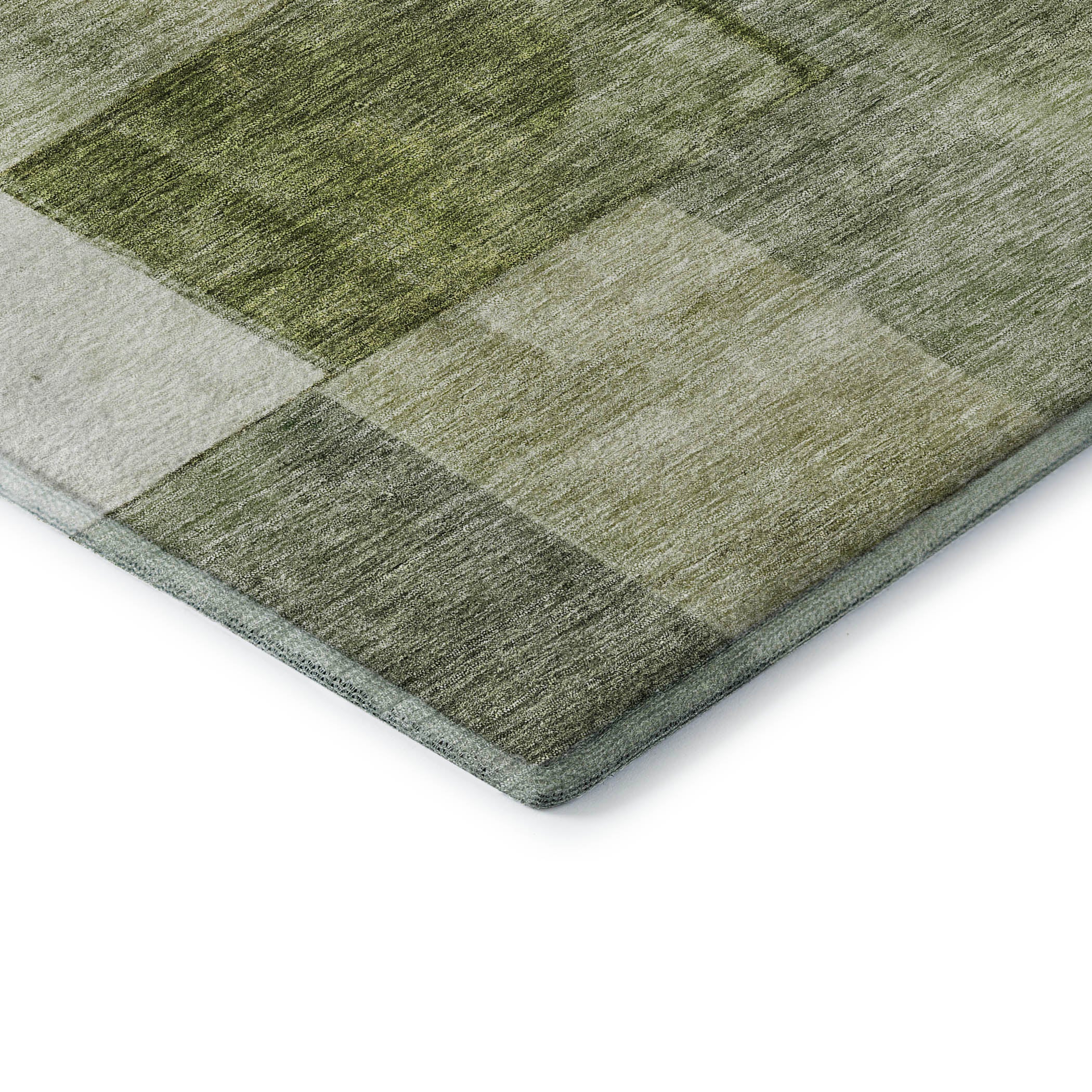Prague Machine Washable Transitional Sage Green Rug 1'8" x 2'6" #shape_Rectangle