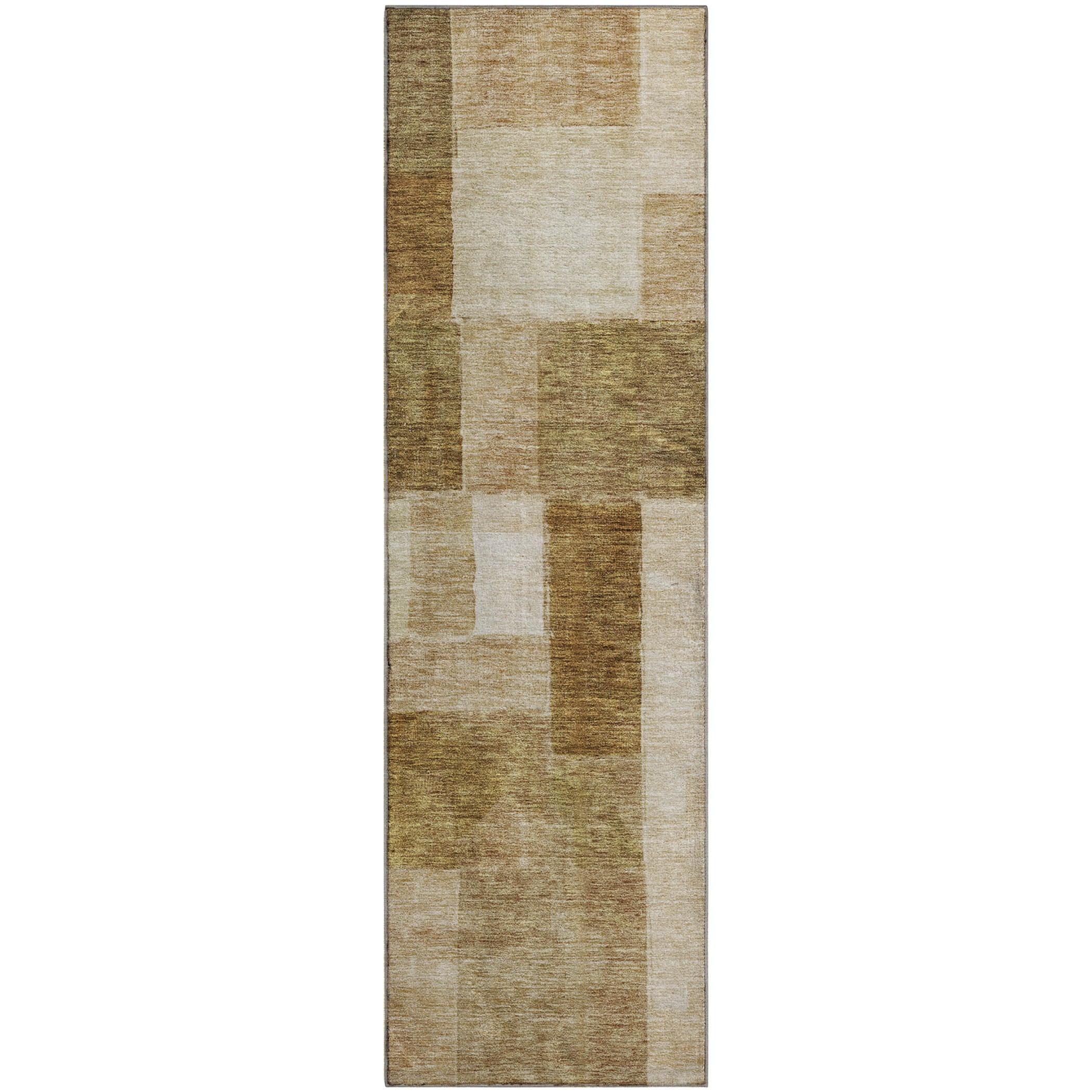 Prague Machine Washable Transitional Terracotta Orange Rug 2'3" x 7'6" #shape_Runner