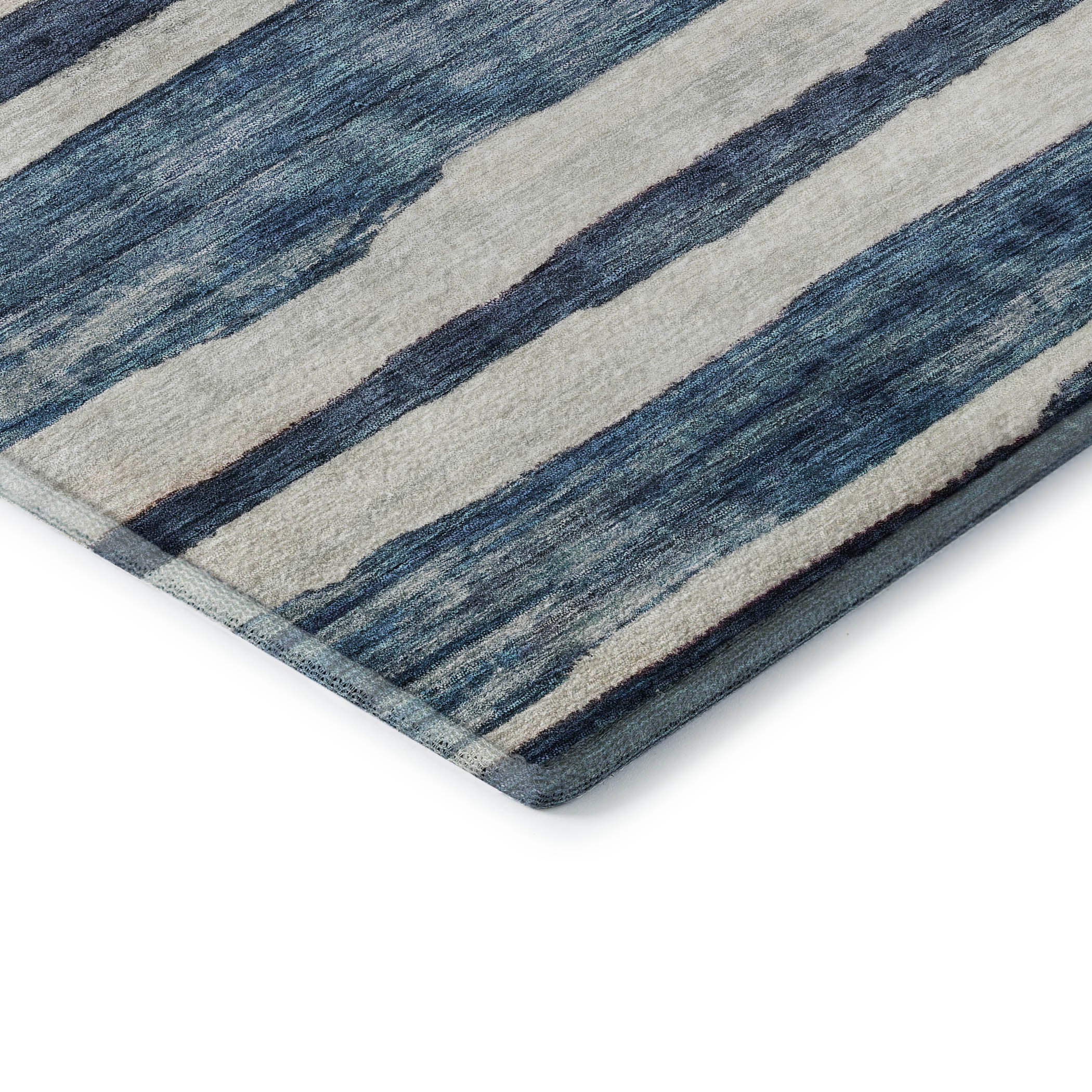 Santorini Machine Washable Transitional Denim Blue Rug 1'8" x 2'6" #shape_Rectangle