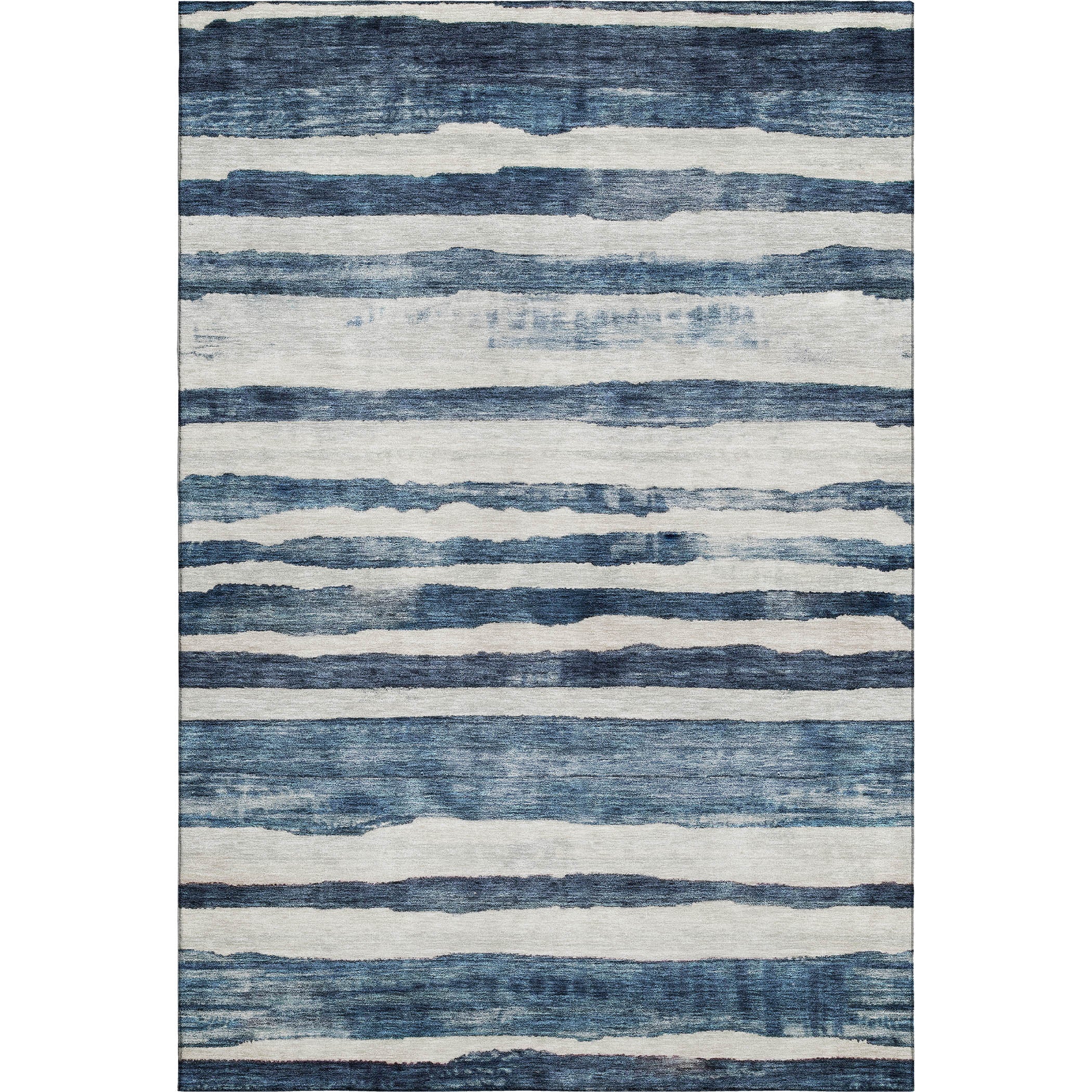 Santorini Machine Washable Transitional Denim Blue Rug 2'6" x 3'10" #shape_Rectangle